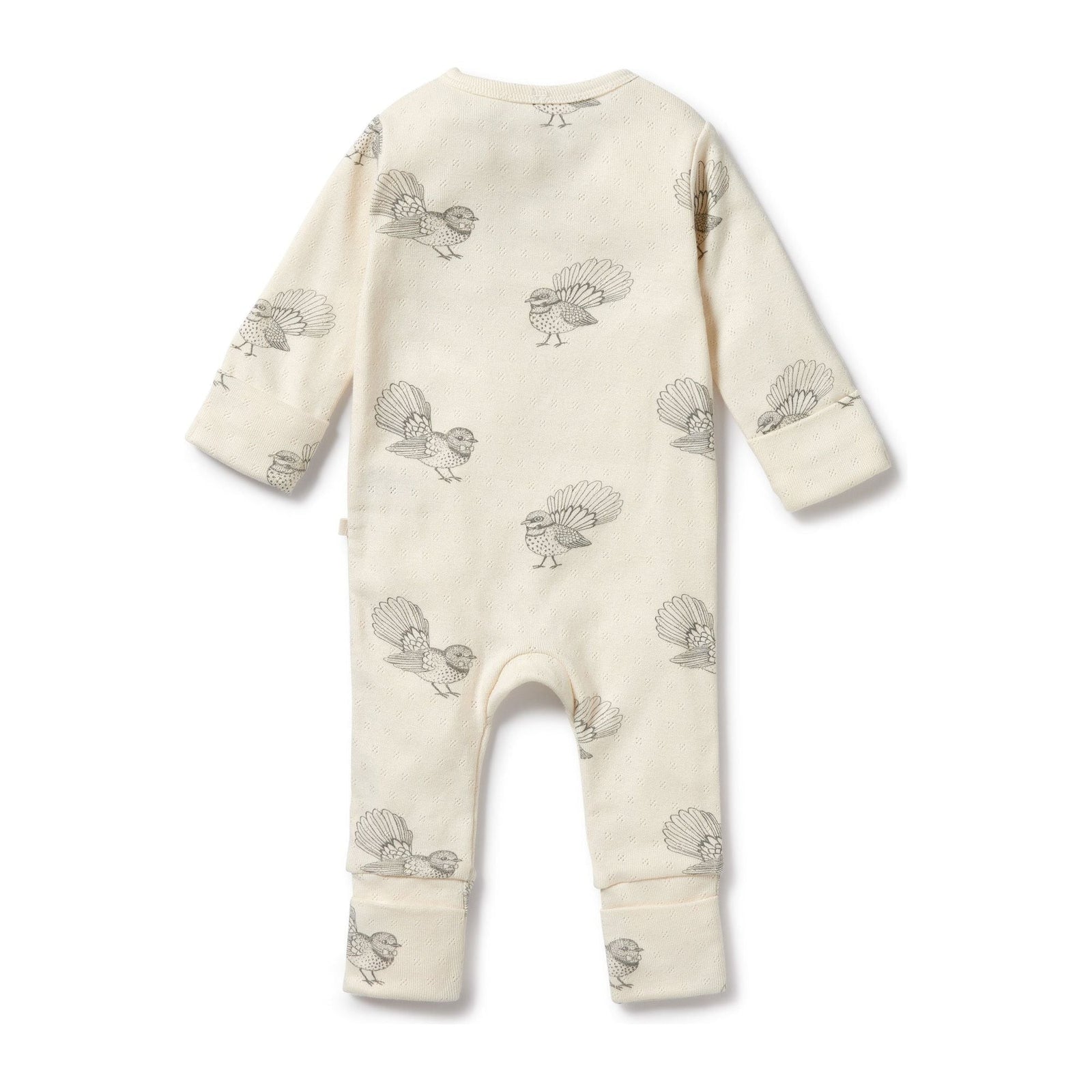 Little Faintail Organic Pointelle Zipsuit with Feet