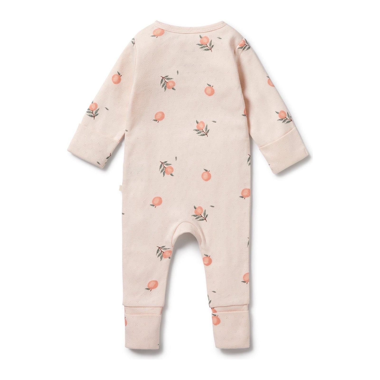 Peaches Organic Pointelle Zipsuit with Feet