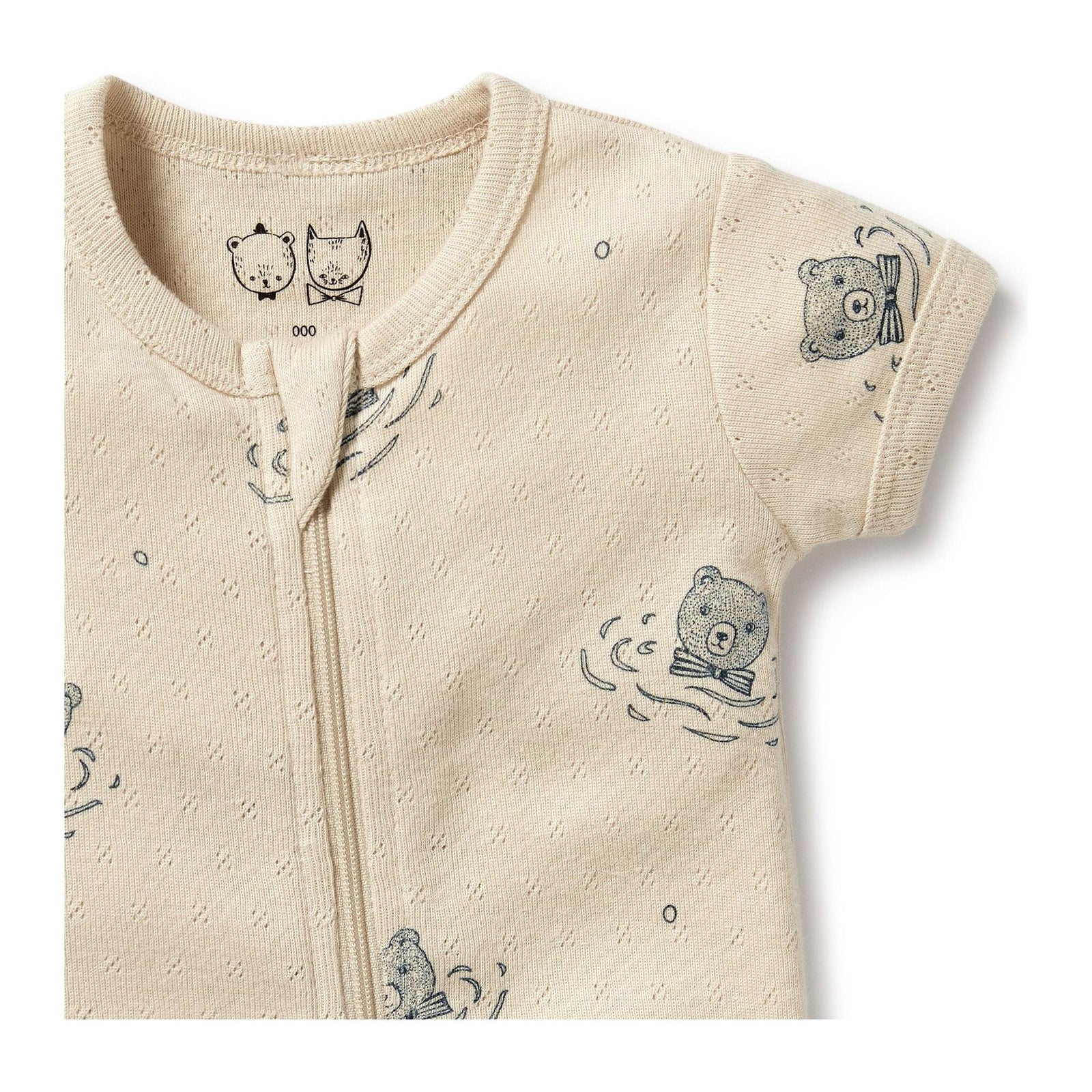 Little Bear Organic Pointelle Boyleg Zipsuit