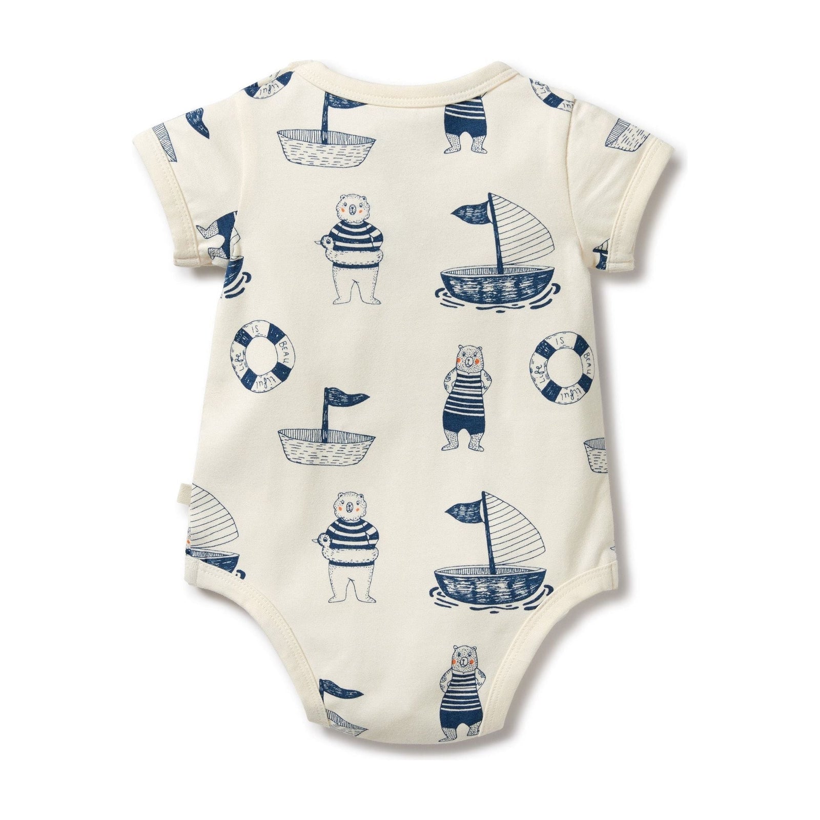 Nautical Bear Organic Bodysuit