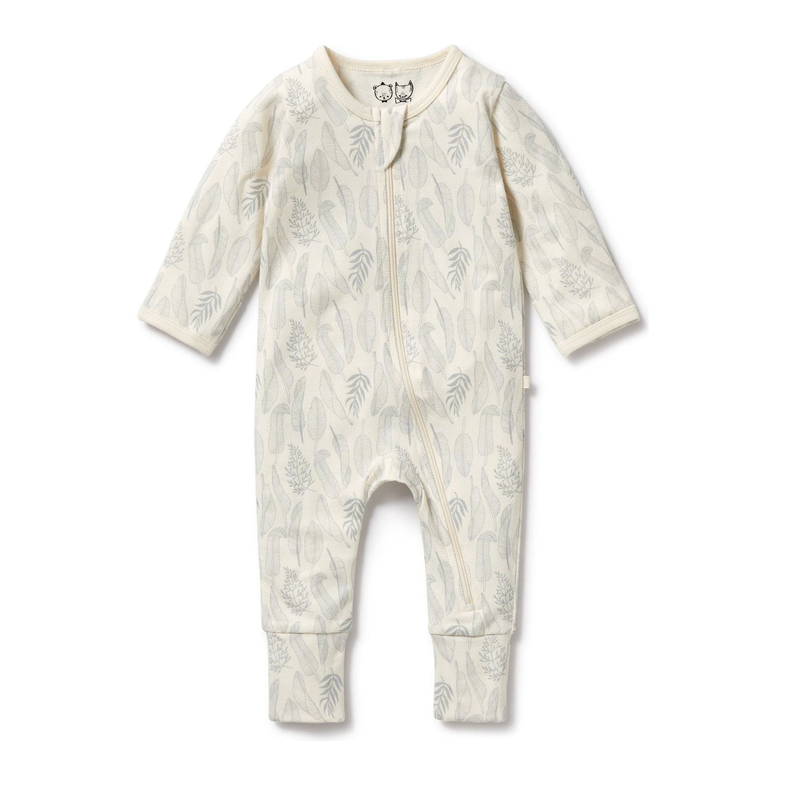 New Leaf Organic Zipsuit with Feet