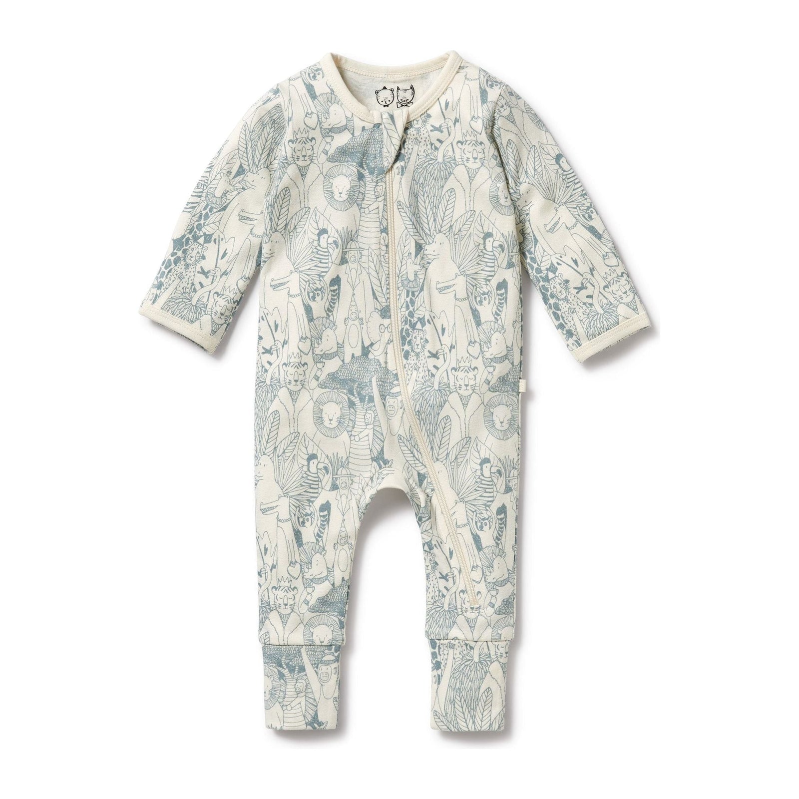 Hello Friends Organic Zipsuit with Feet