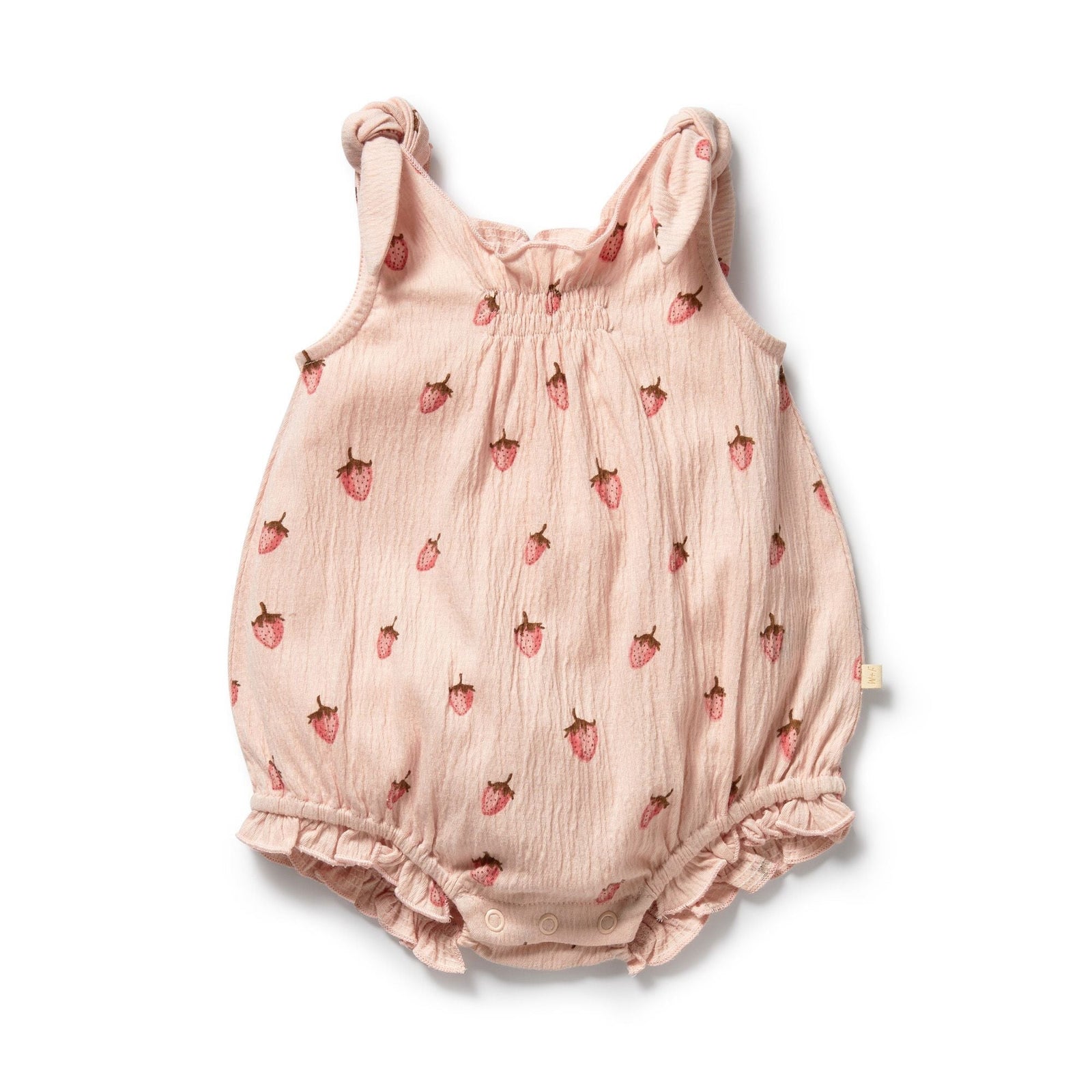 Strawberry Kisses Organic Tie Playsuit