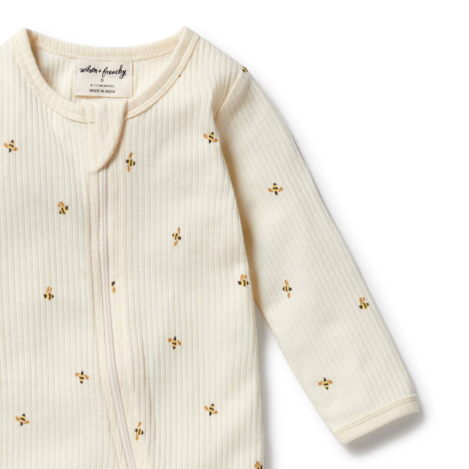 Bee Mine Organic Zipsuit with Feet