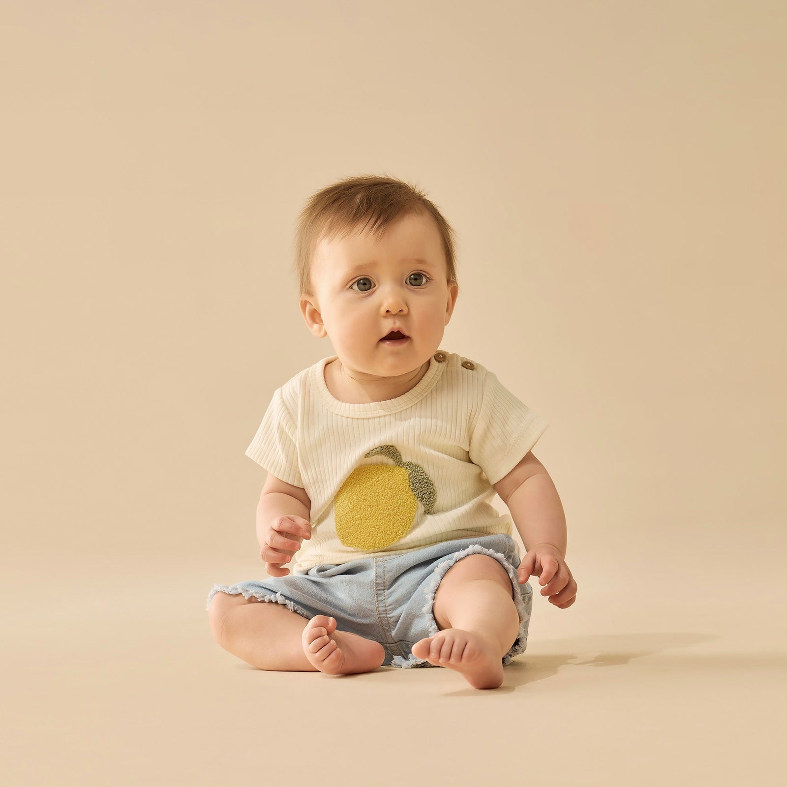 Lemon Leaf Embroidered Organic Tee