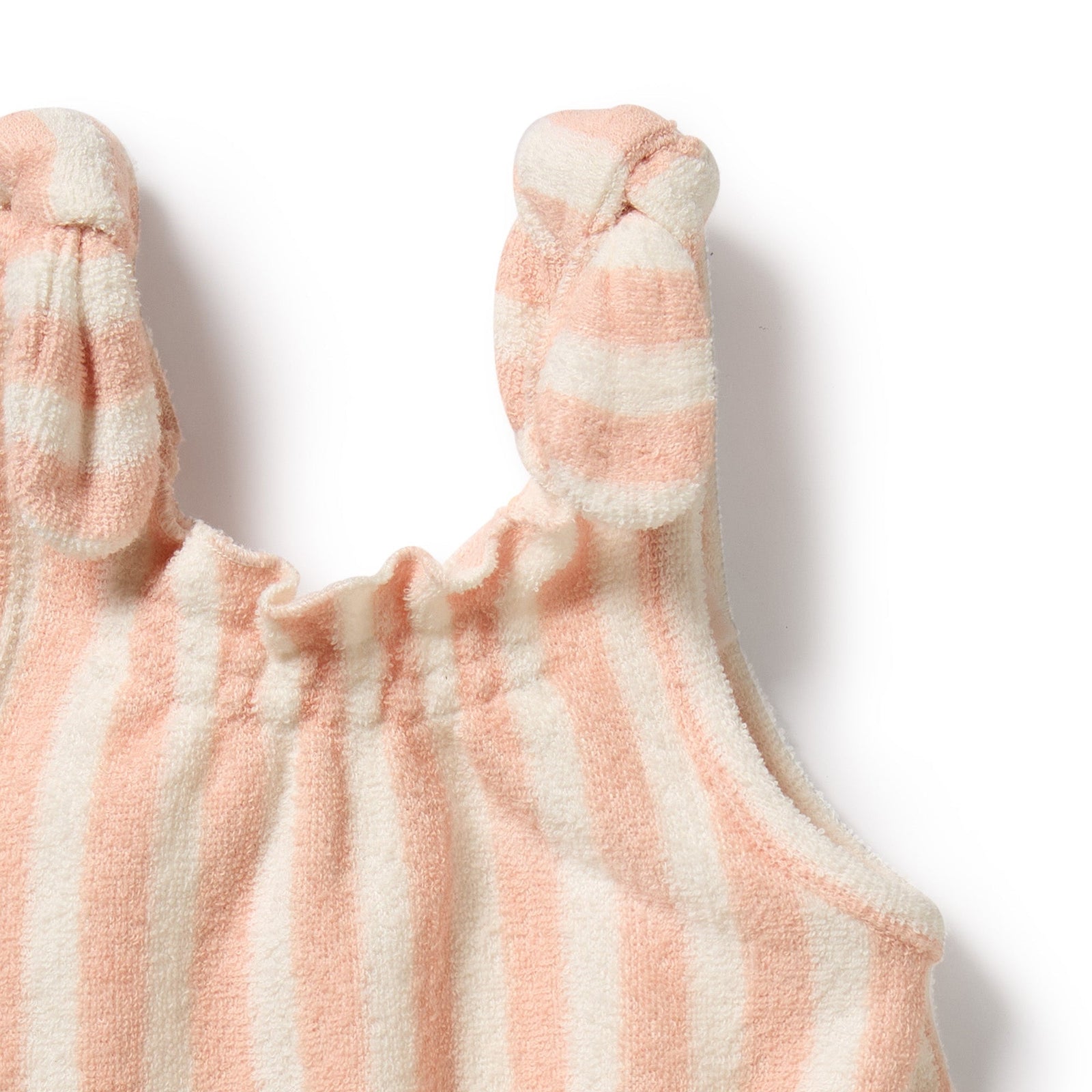 Strawberry Wave Organic Terry Tie Playsuit