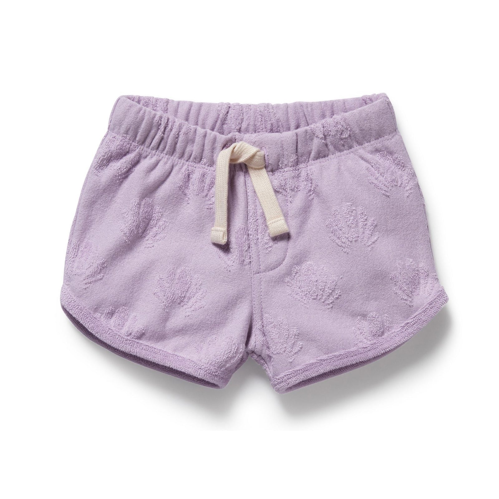 Lavender Shells Organic Terry Tie Short