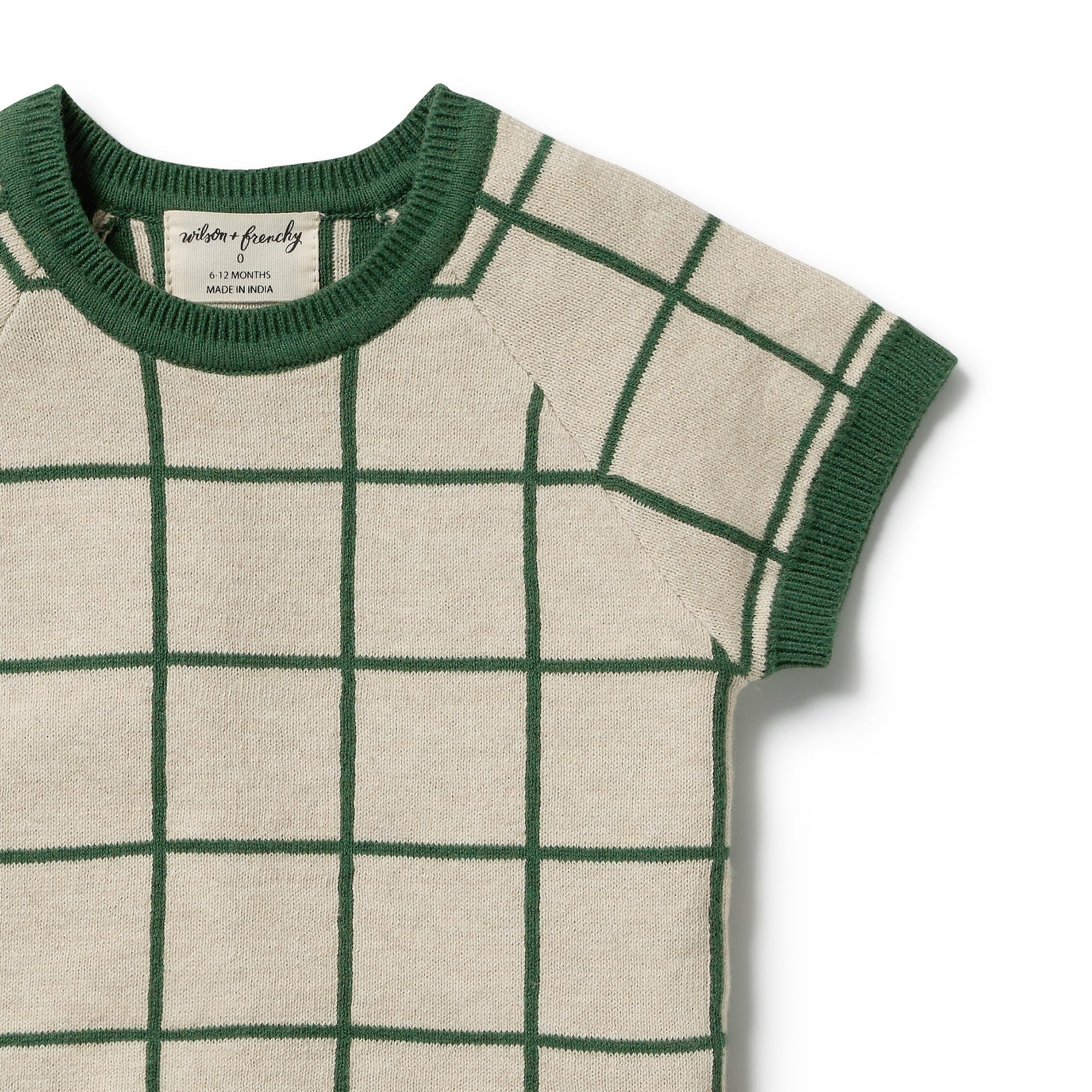 Lagoon Organic Knitted Check Set