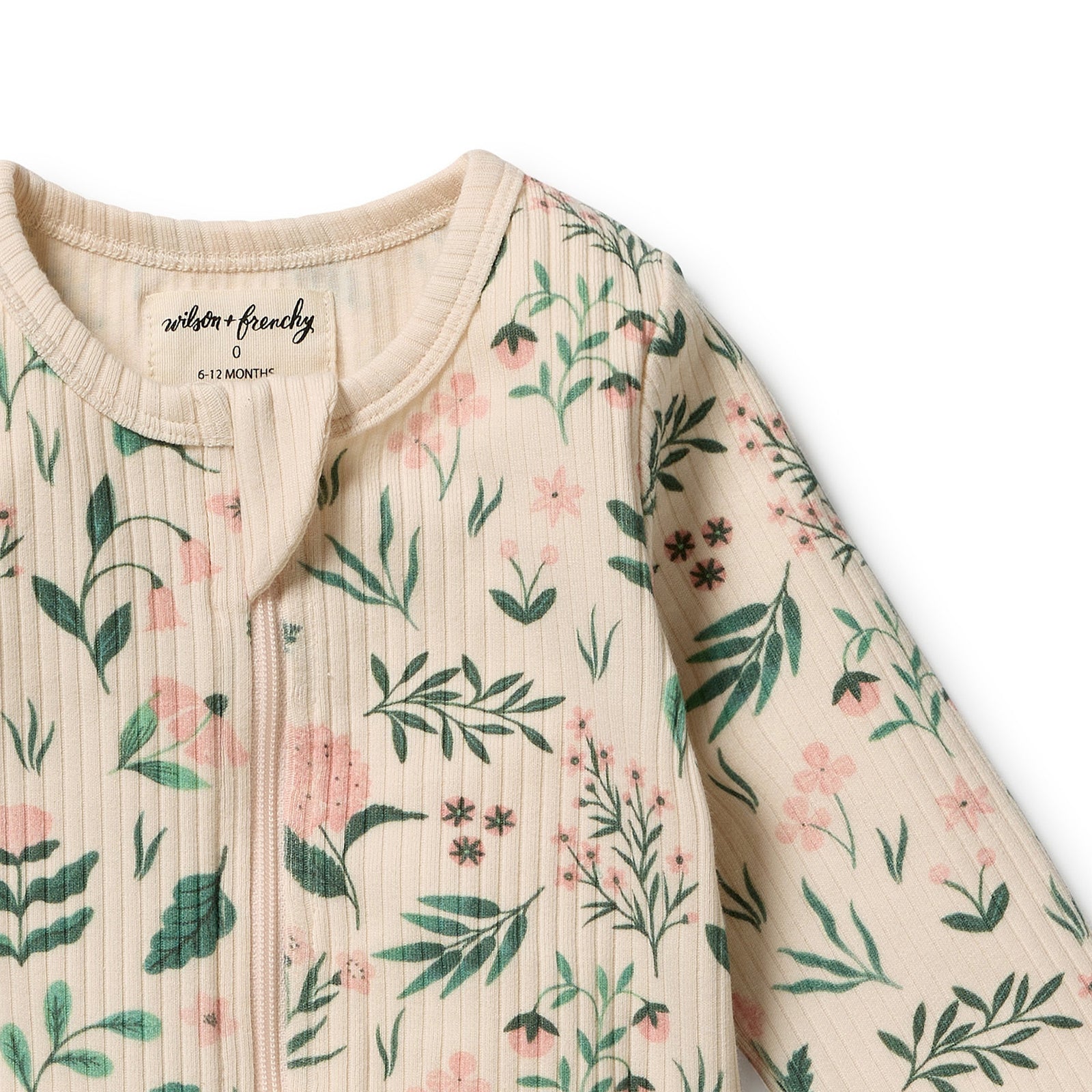 Sweet Bloom Organic Zipsuit with Feet
