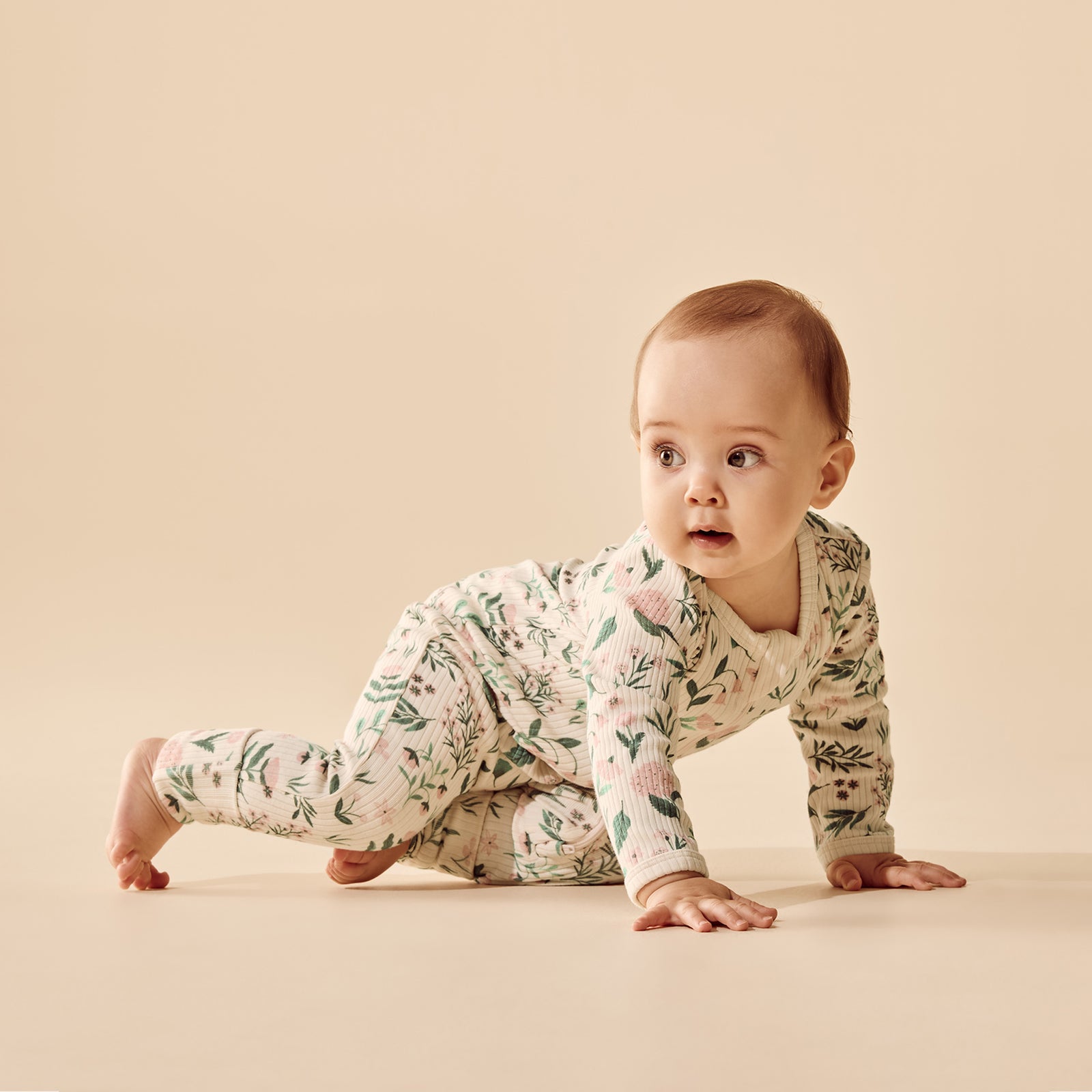 Sweet Bloom Organic Zipsuit with Feet