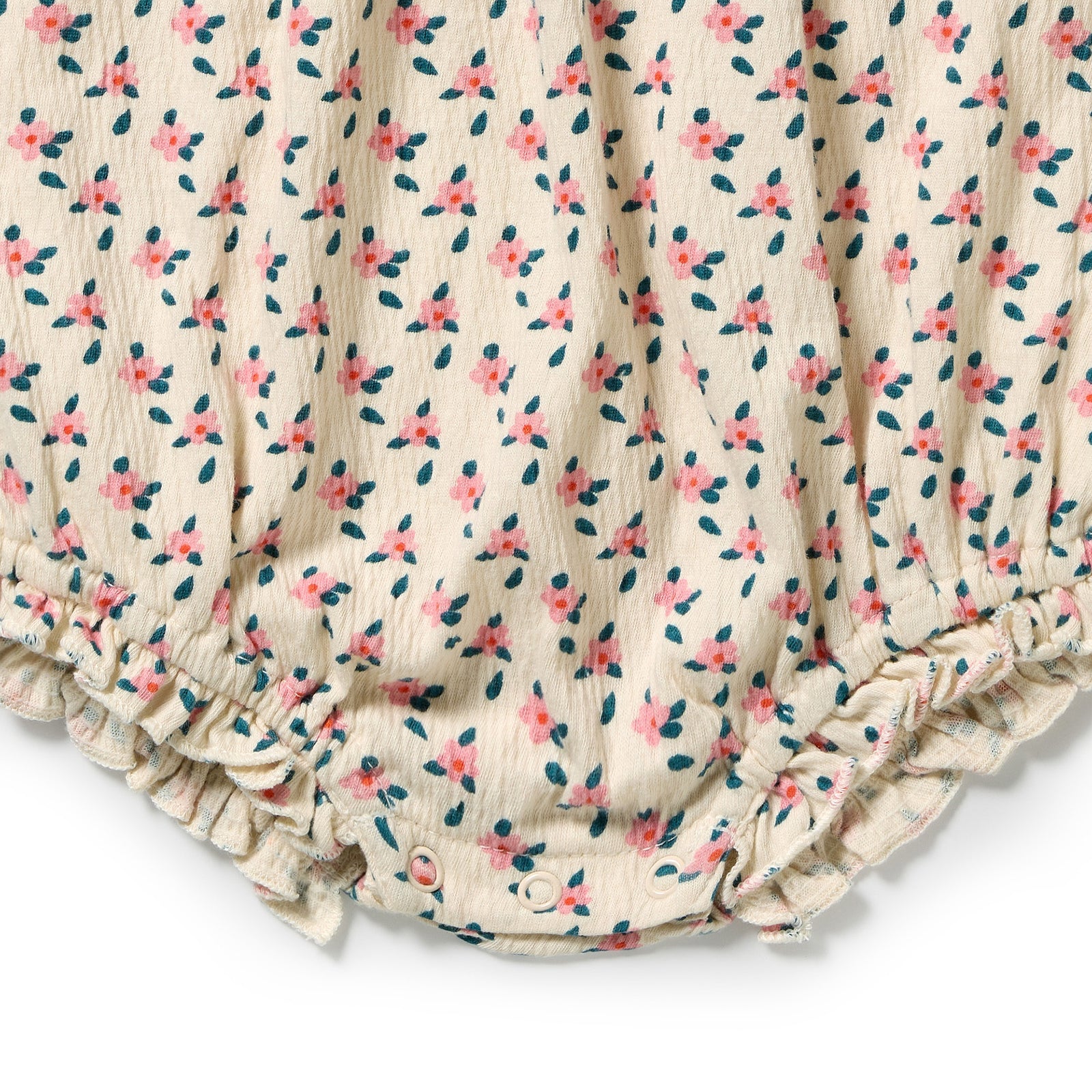 Little Blossom Organic Crinkle Tie Playsuit
