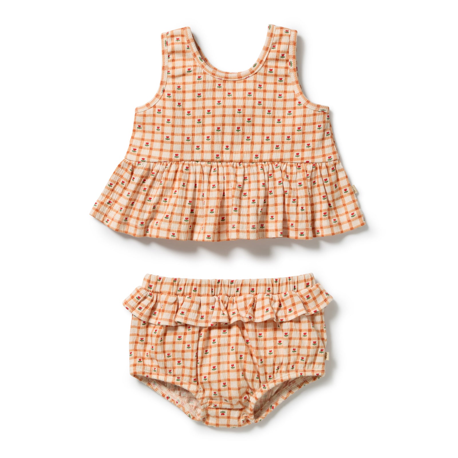 Checkerberry Organic Crinkle Ruffle Set