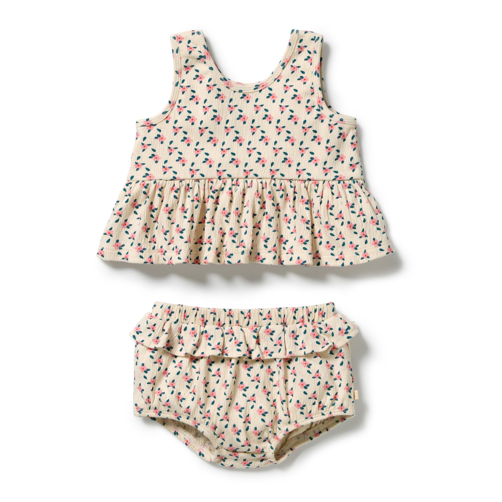 Little Blossom Organic Crinkle Ruffle Set