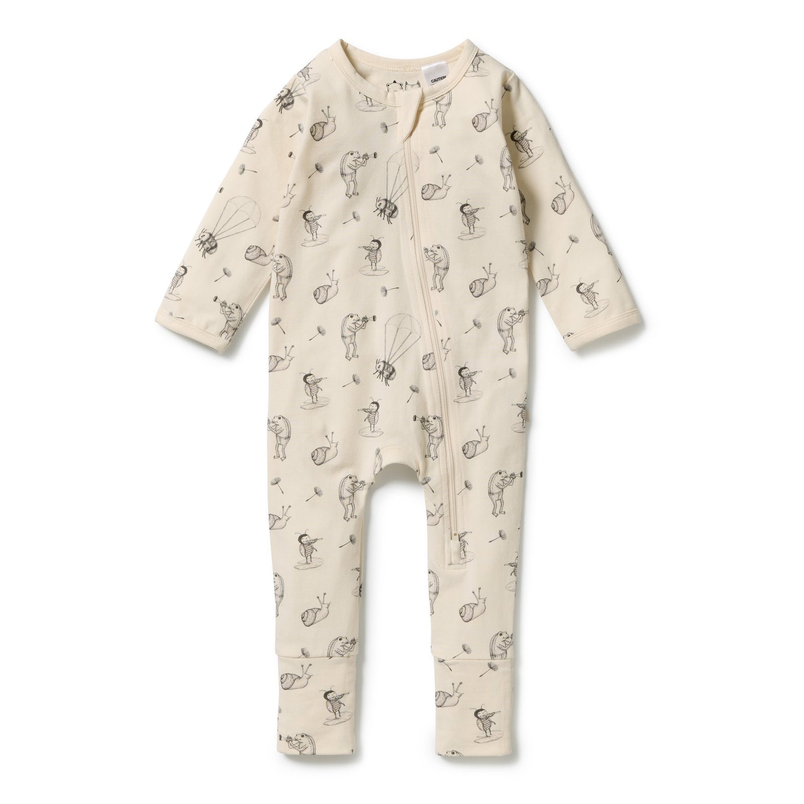 Whispering Willows Organic Zipsuit with Feet
