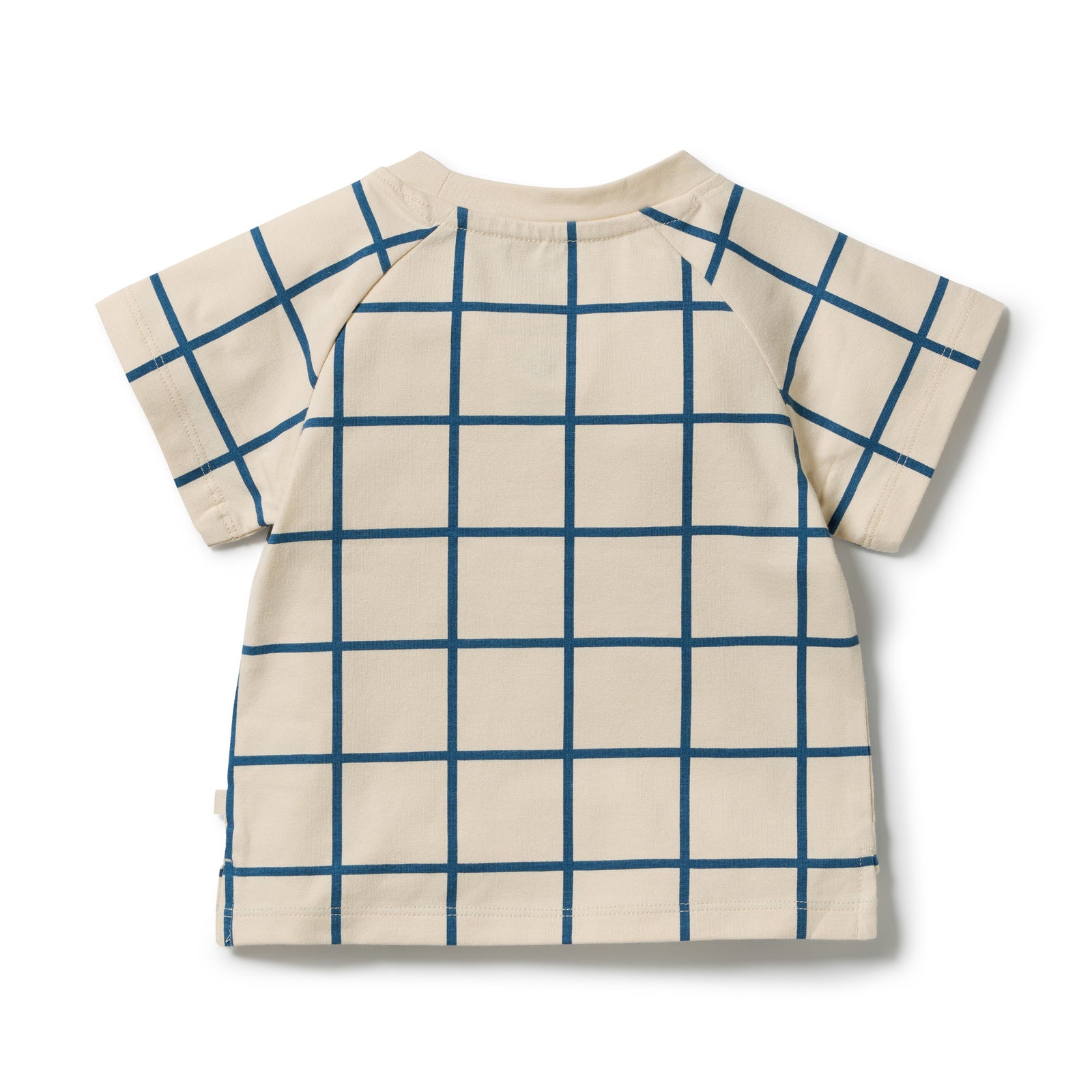Bright Blue Check Organic Tee