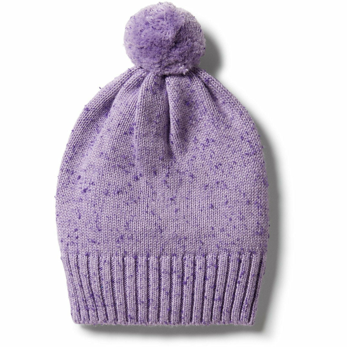 Knitted Hat - Pastel Lilac Fleck