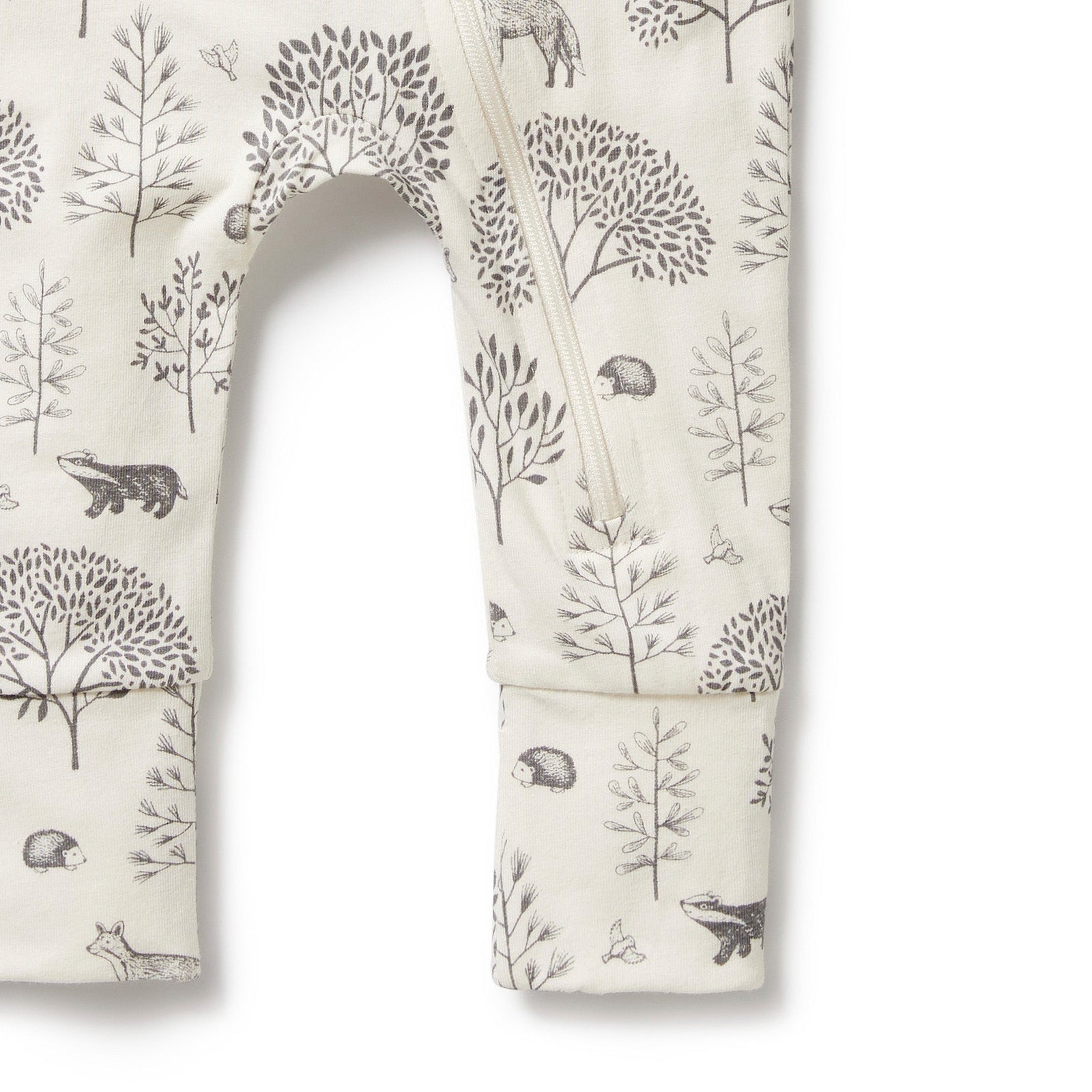 Woodland Organic Zipsuit With Feet