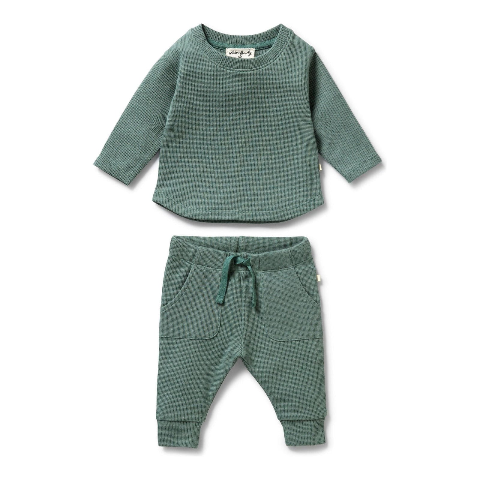 Pine Green Organic Waffle Set