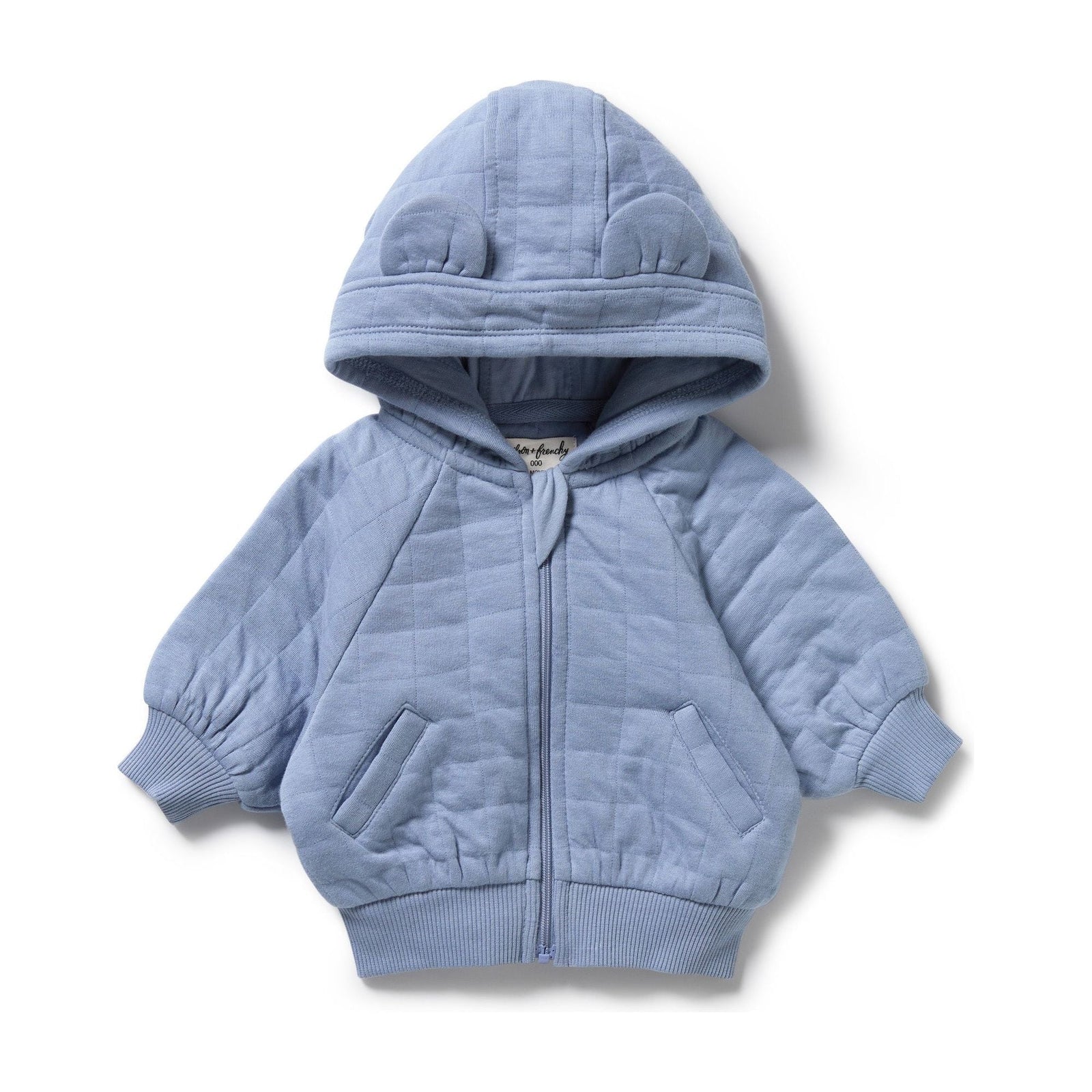 Sky Blue Organic Quilted Jacket