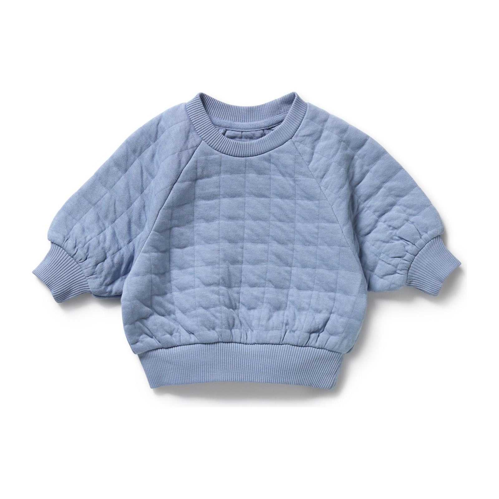 Sky Blue Organic Quilted Sweat