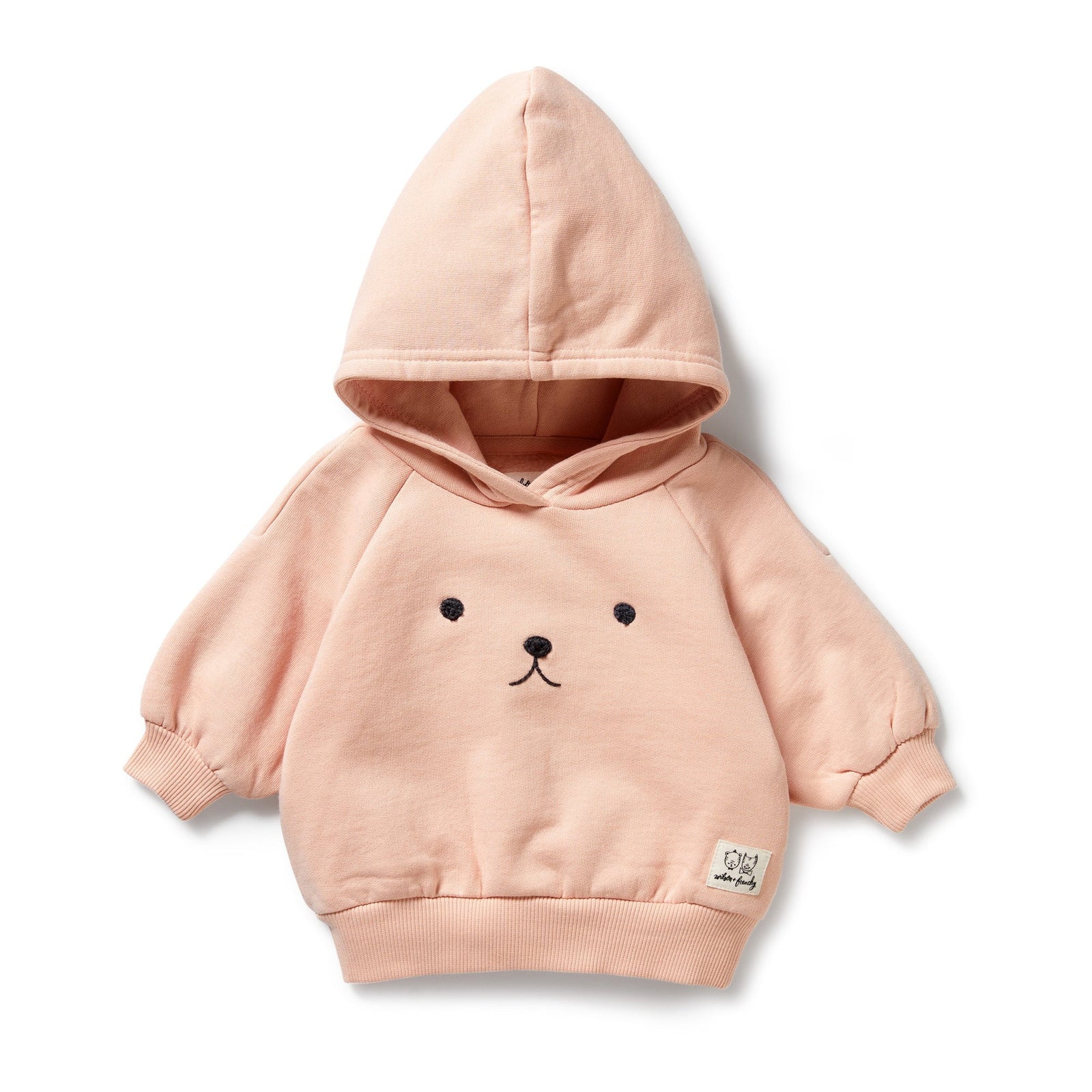 Blush Pink Organic Terry Hooded Sweat
