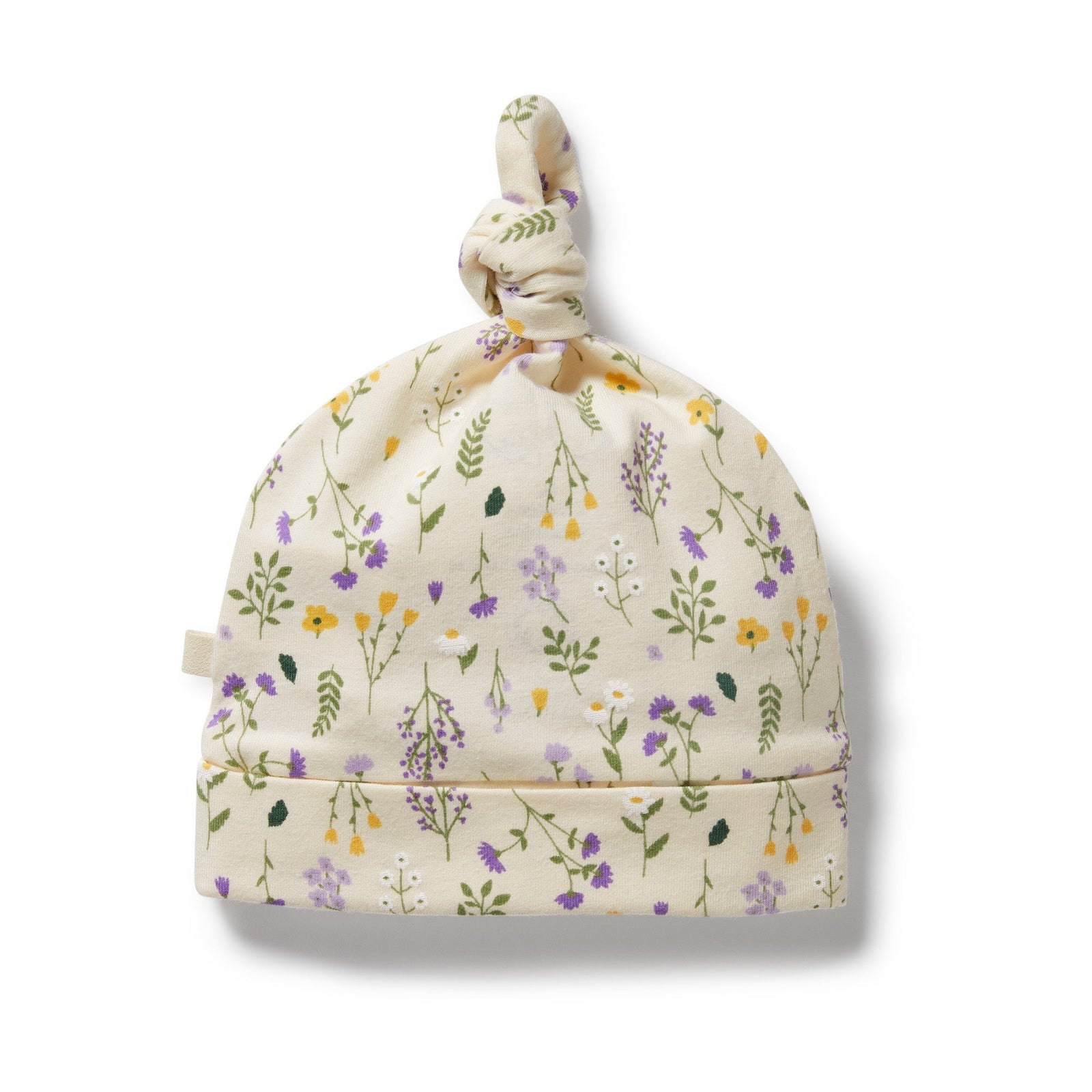 Bella Floral Organic Knot Hat