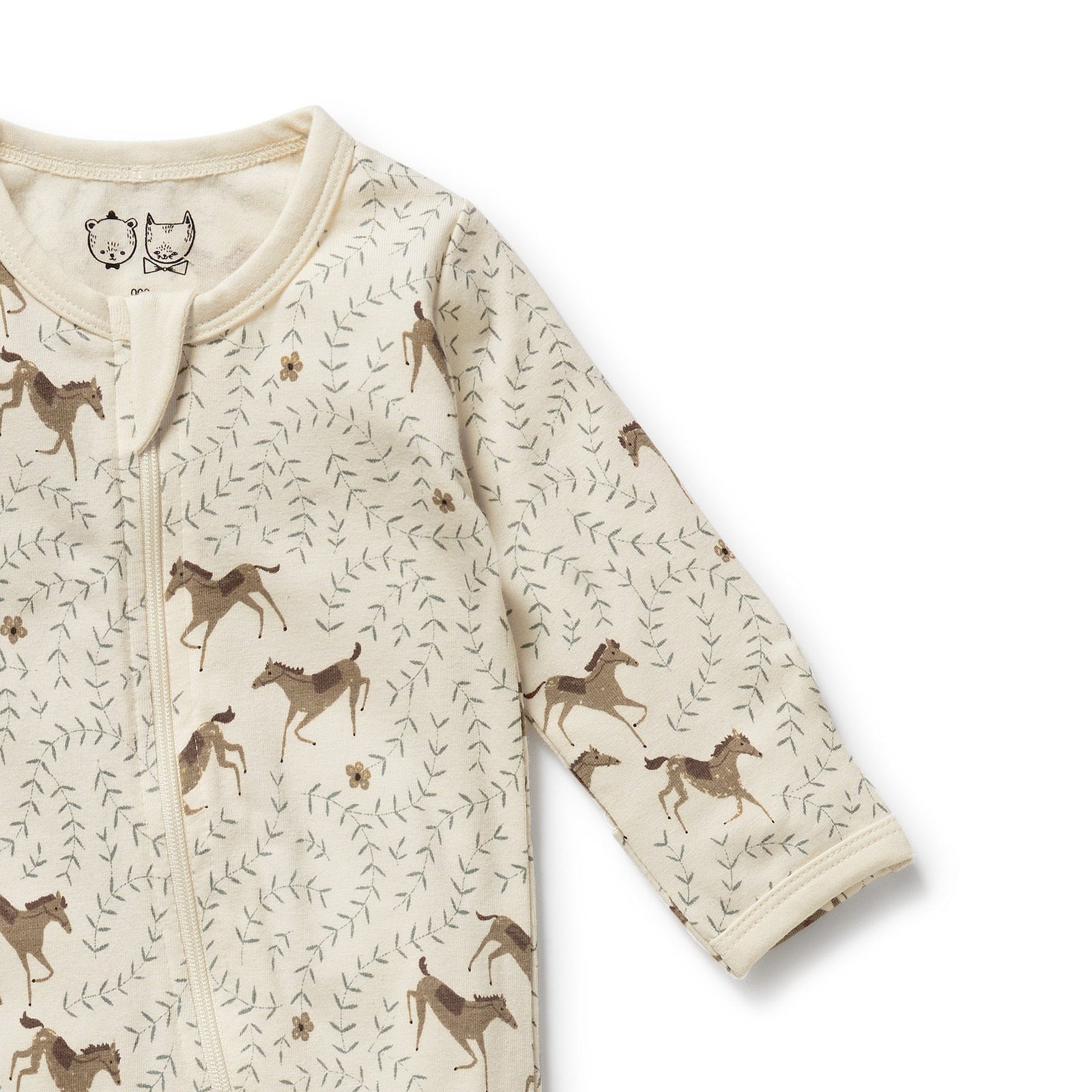 Trixie Horse Organic Zipsuit with Feet