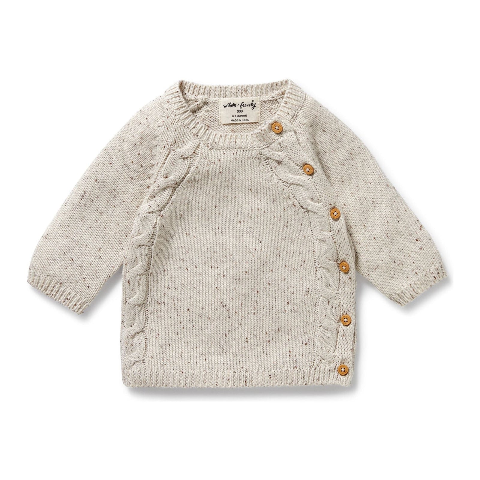 Cookie and Cream Organic Knitted Kimono Cardigan