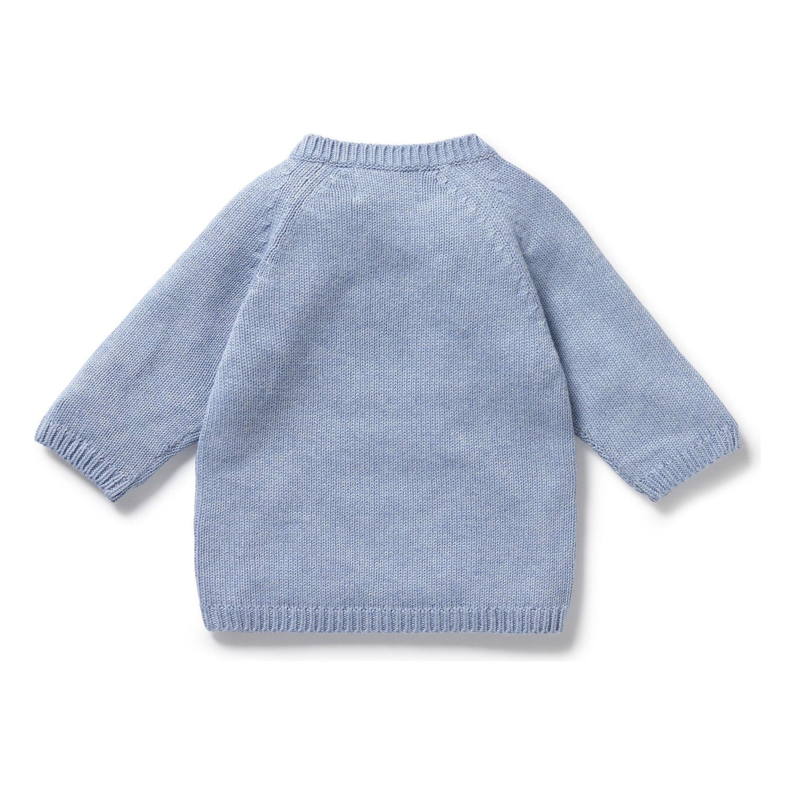 Blue Speckle Organic Knitted Kimono Cardigan