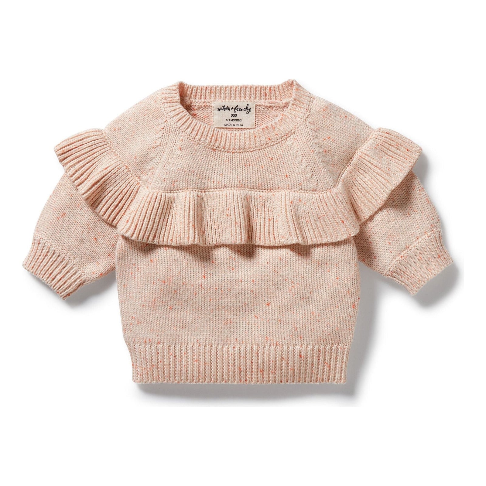 Fairy Floss Organic Knitted Ruffle Jumper