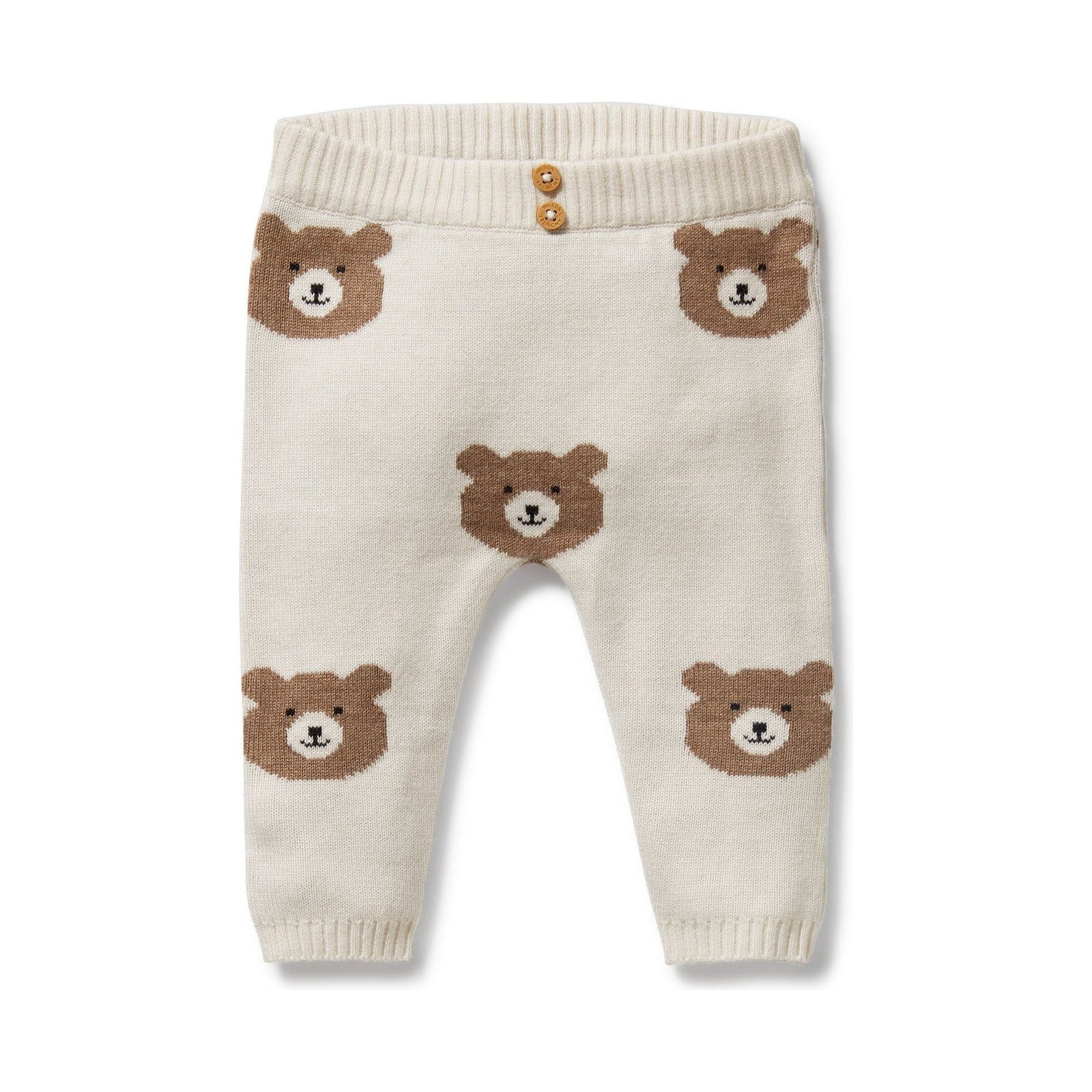 Beary Cute Organic Knitted Jacquard Legging