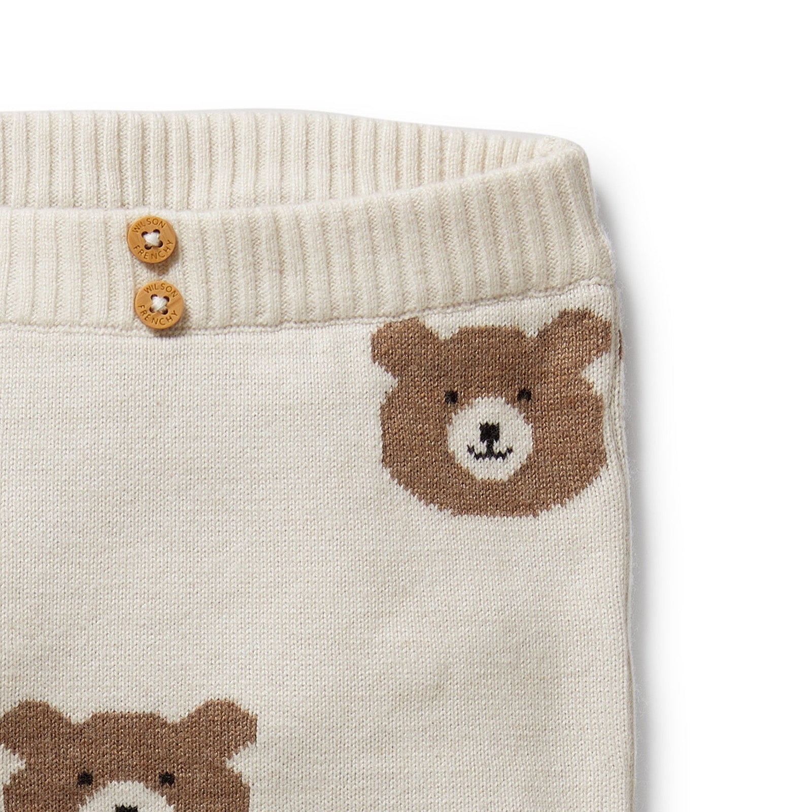 Beary Cute Organic Knitted Jacquard Legging