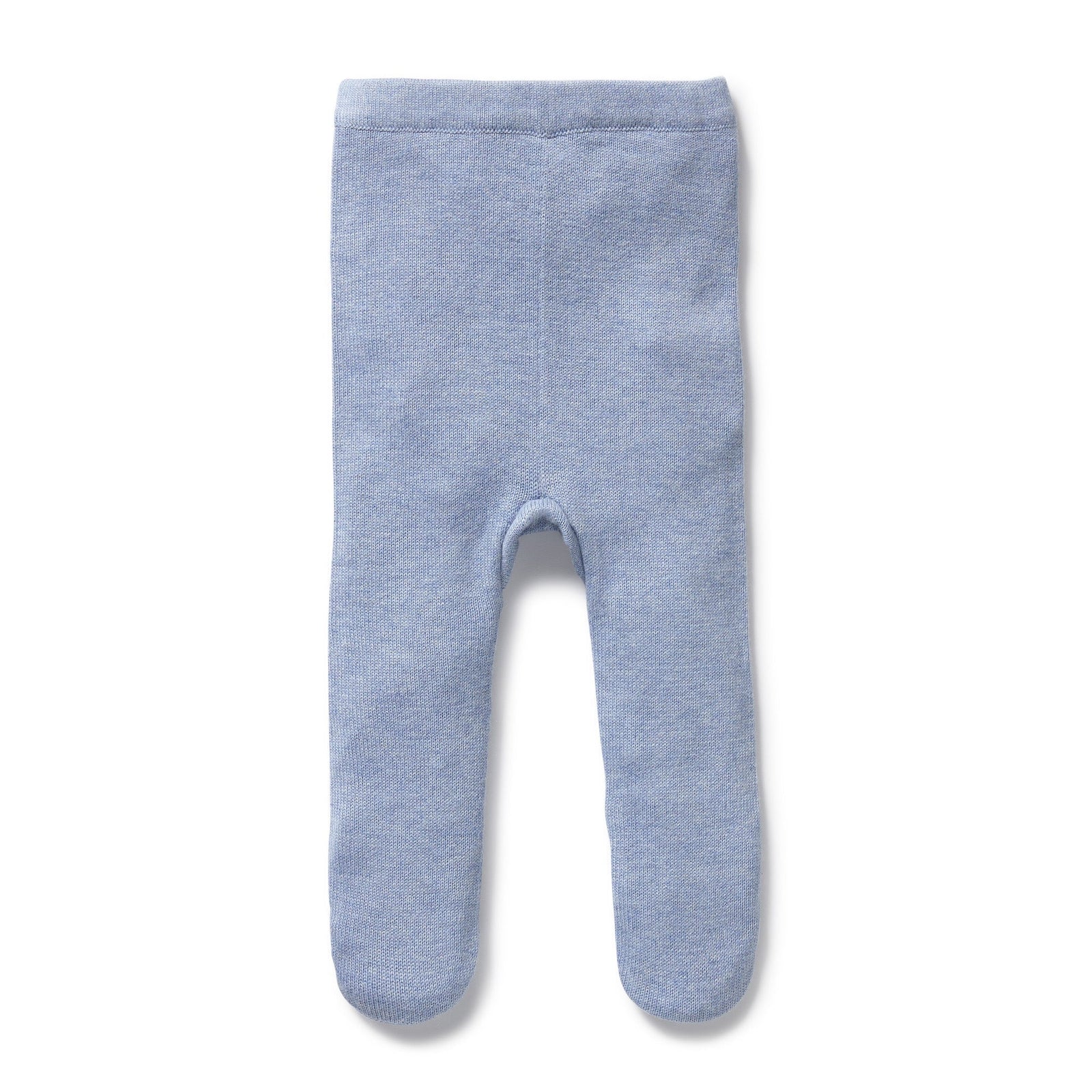 Blue Speckle Organic Knitted Legging with Feet