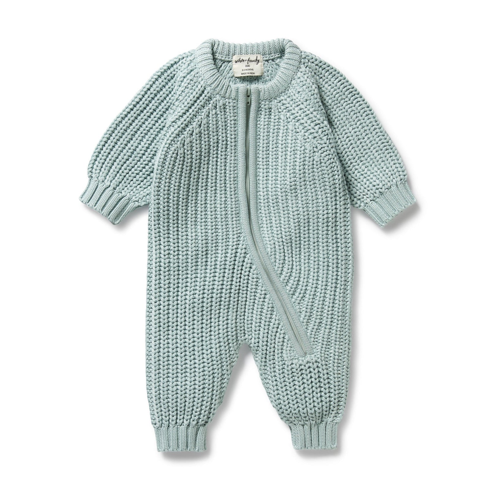 Duck Egg Organic Knitted Growsuit