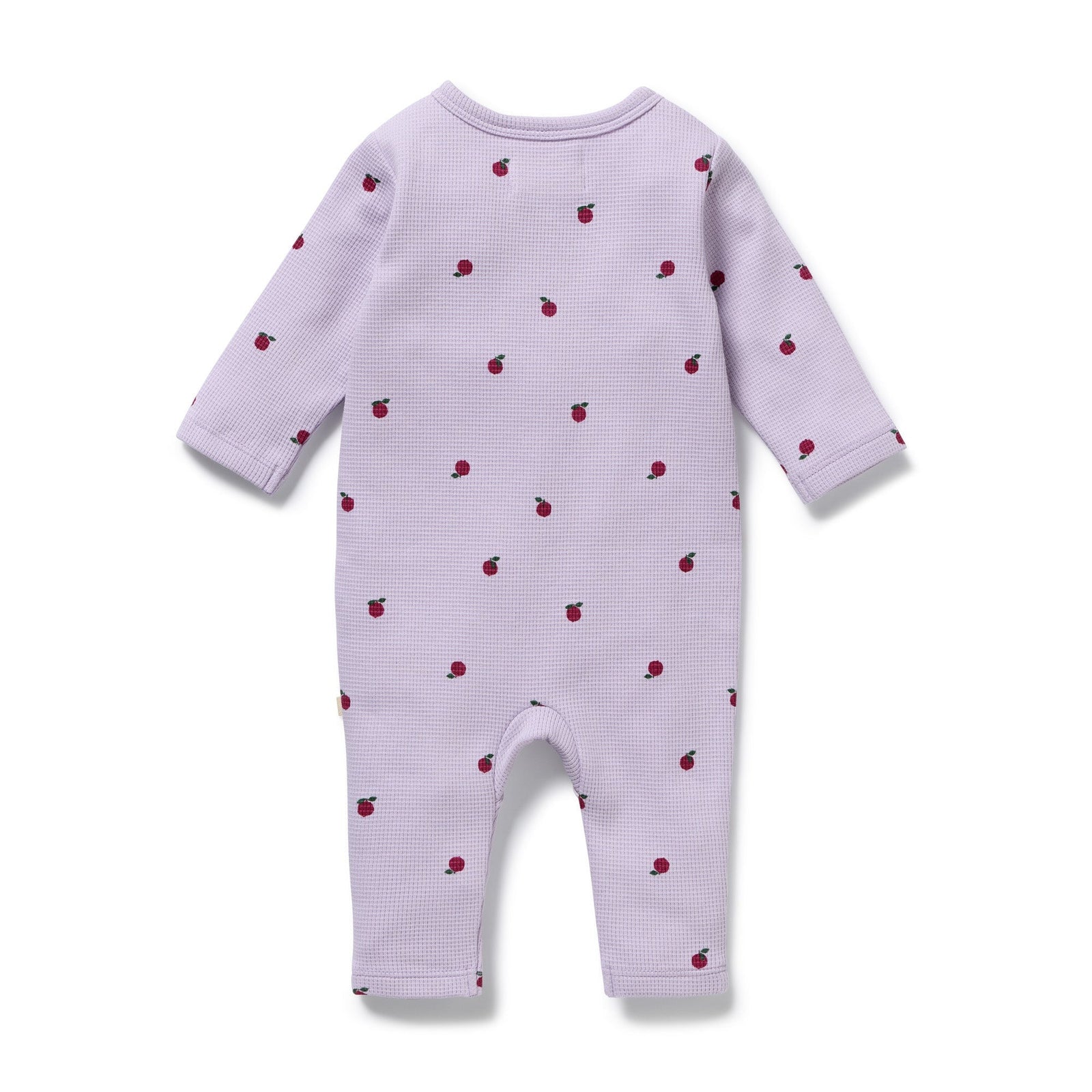 Berry Plums Organic Waffle Ruffle Zipsuit