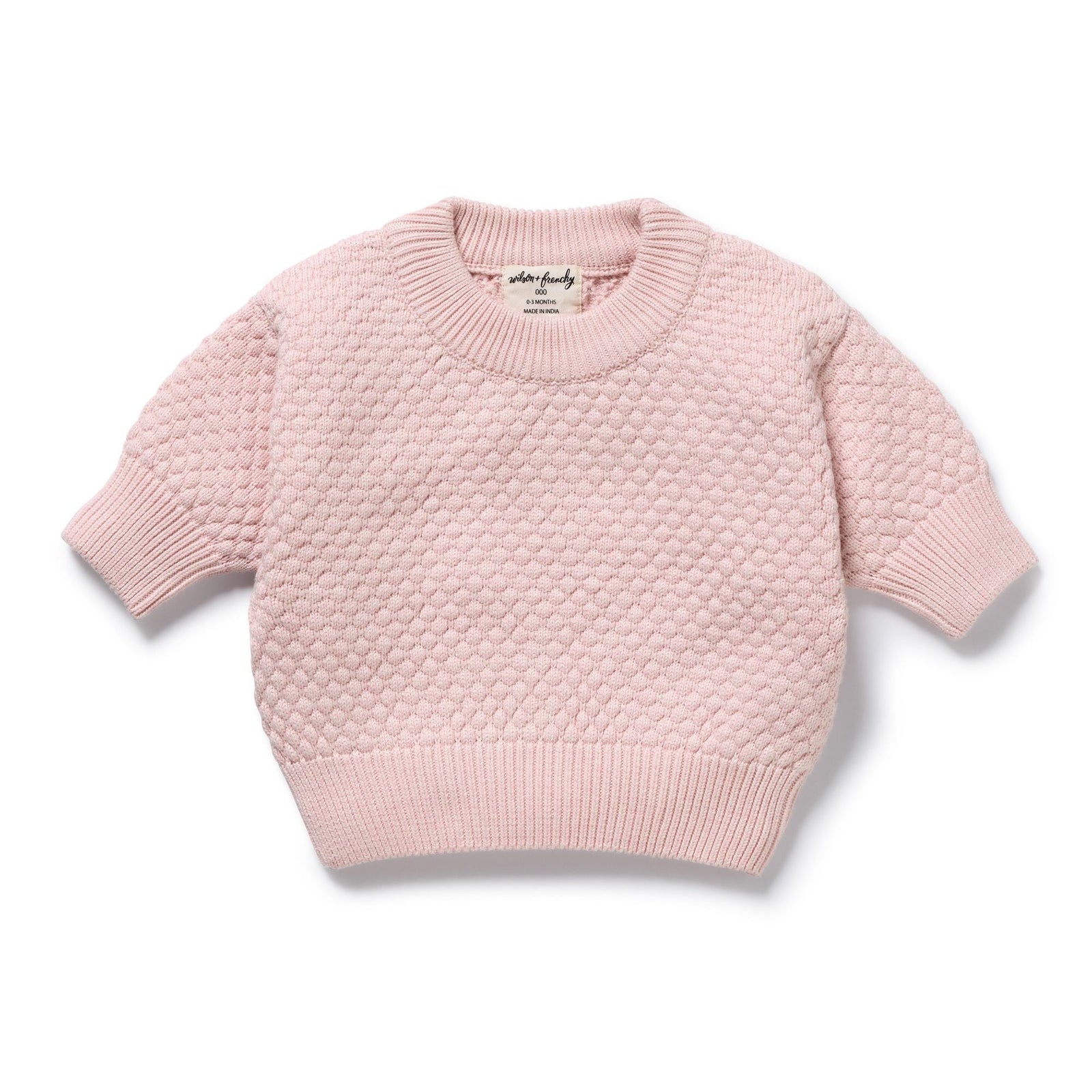 Marshmallow Organic Knitted Bubble Jumper