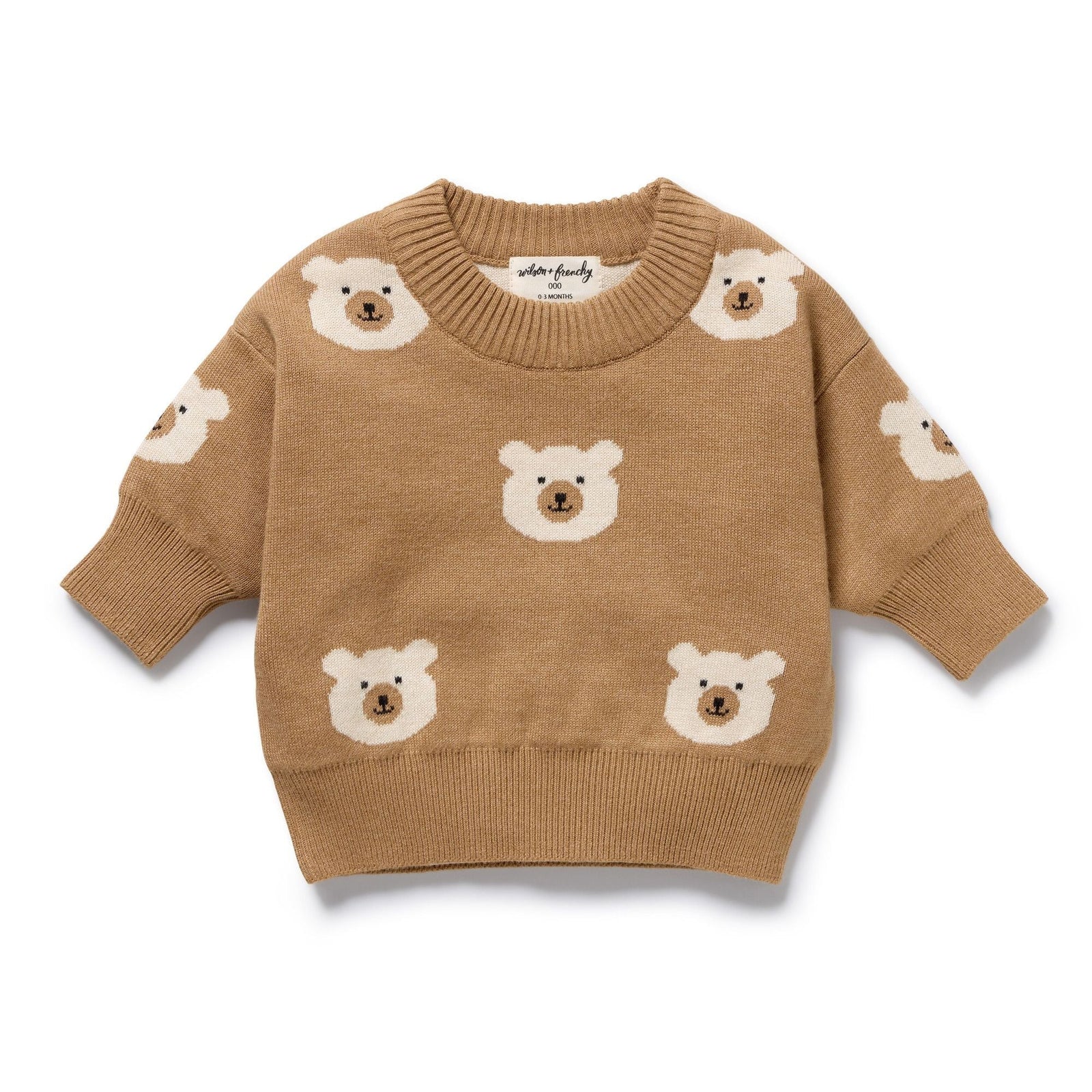 Beary Cute Organic Knitted Jacquard Jumper