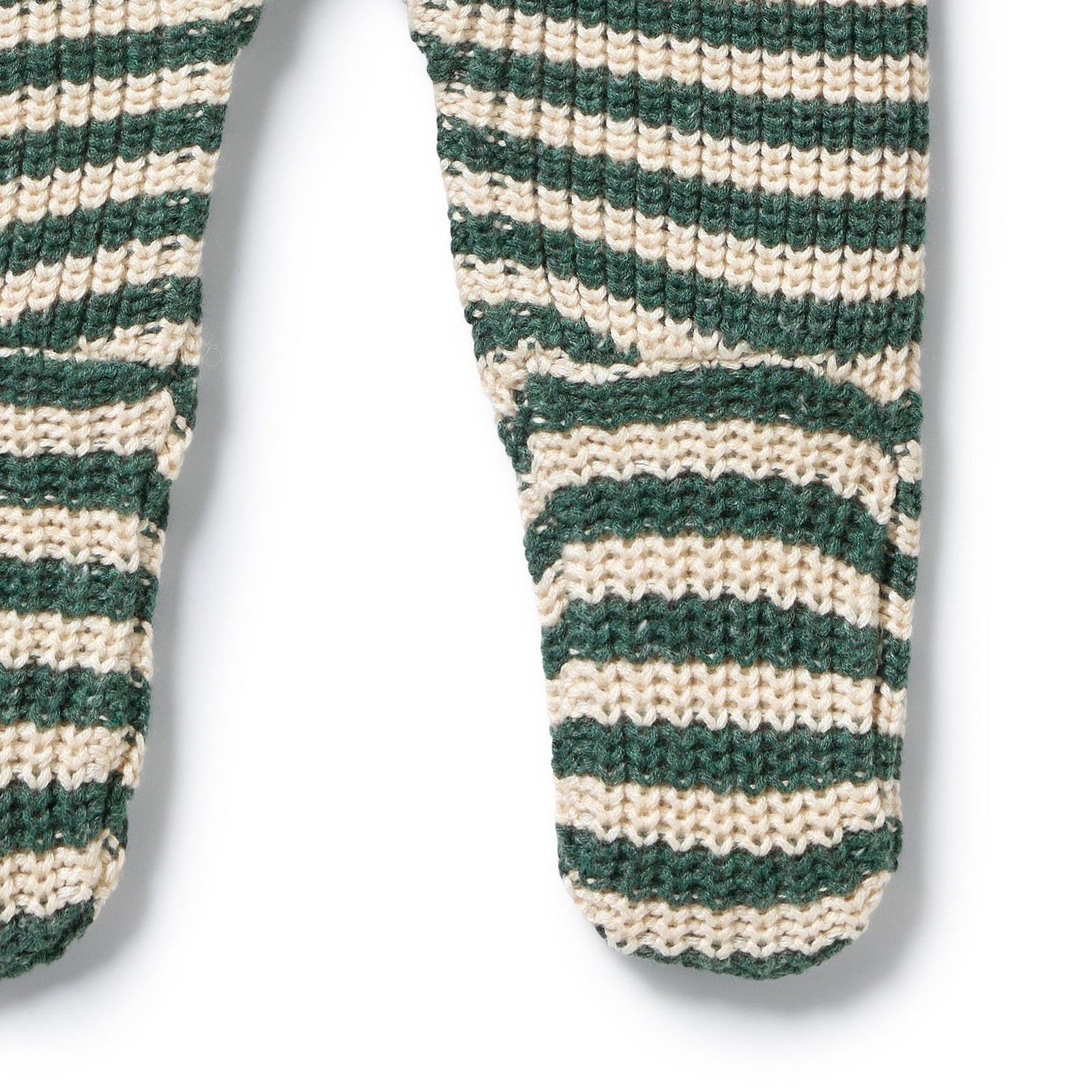 Clover Organic Knitted Stripe Legging with Feet