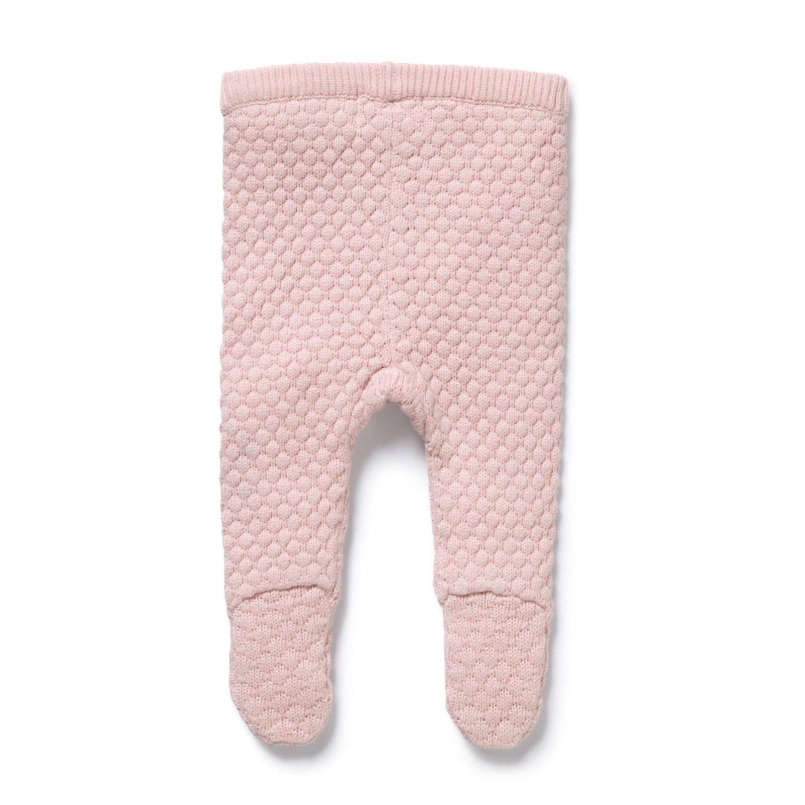 Marshmallow Organic Knitted Bauble Legging with Feet