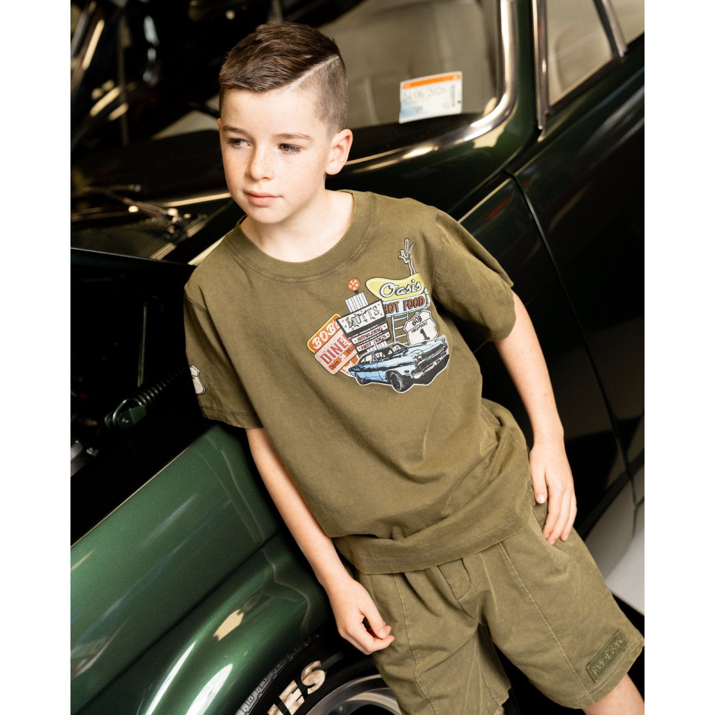 Washed Khaki Road Trip Tee