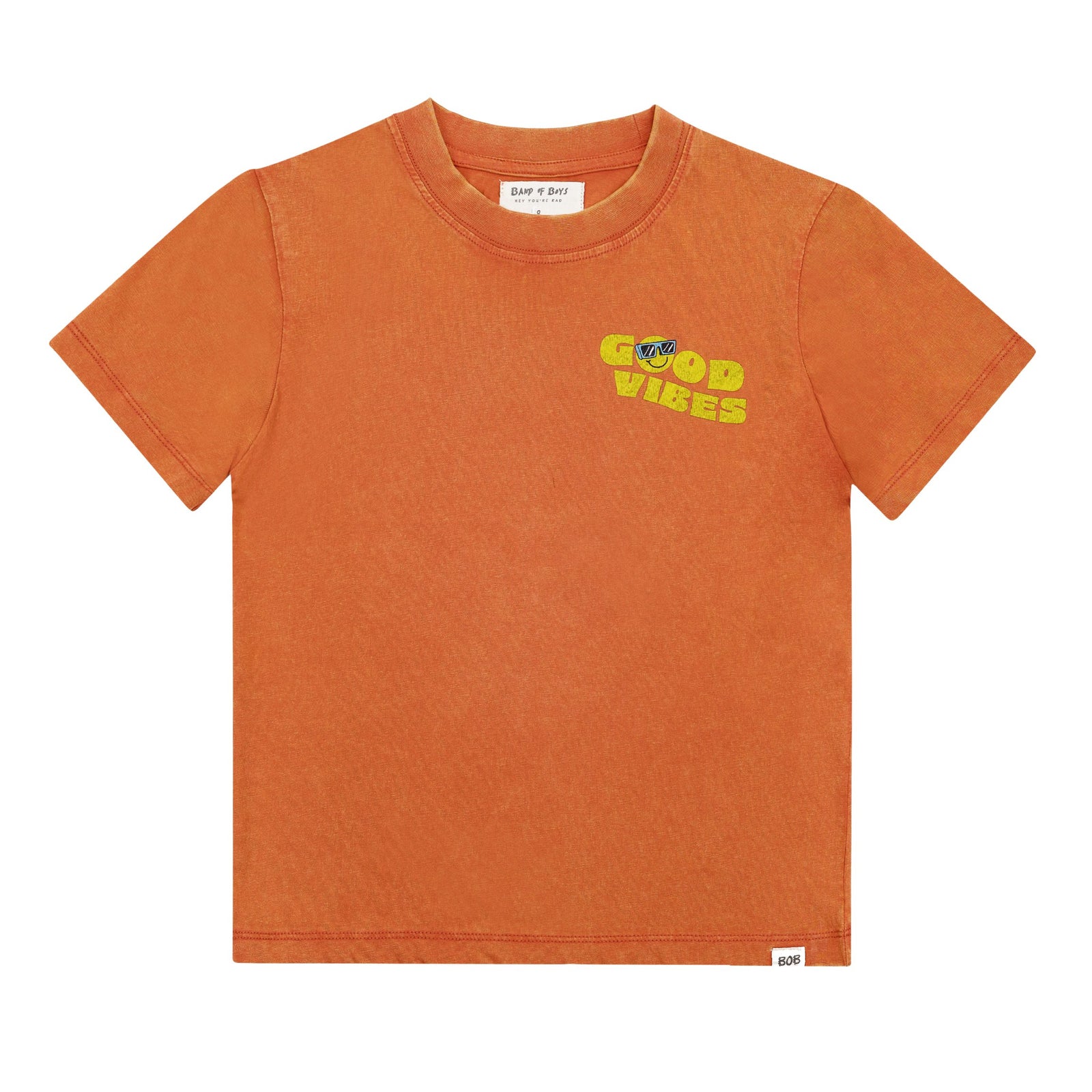 Washed Orange Good Vibes Guy Tee