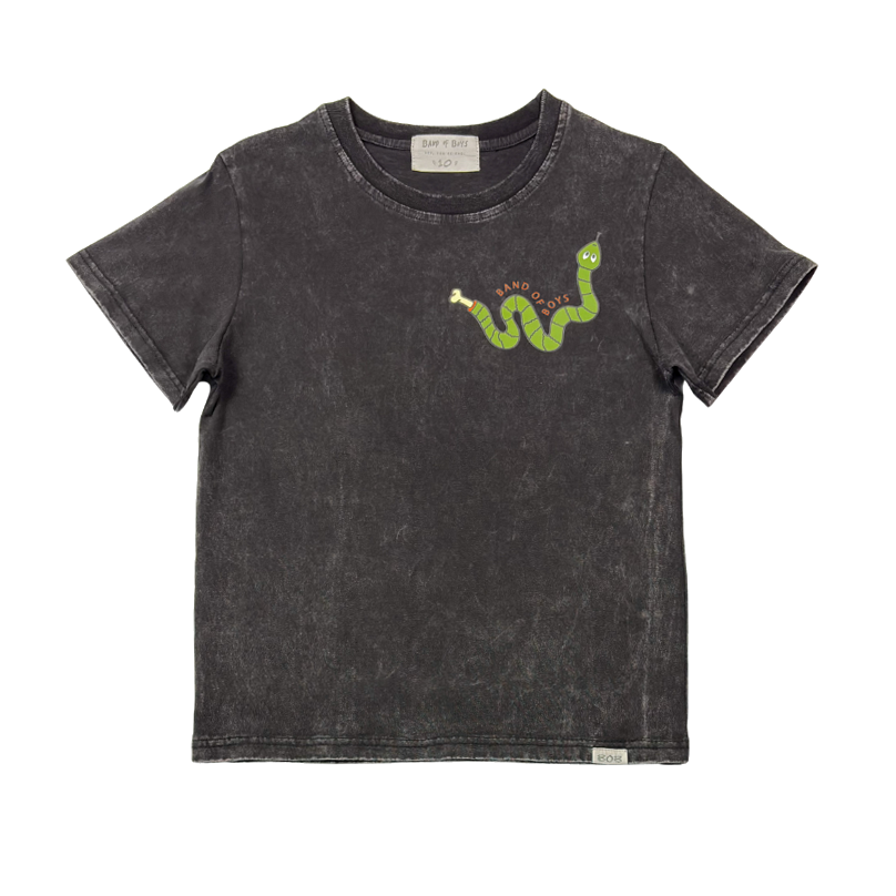 Black Wash Snake Tee