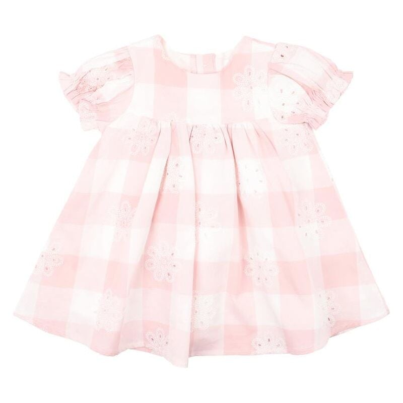 Lara Cutwork Check Dress