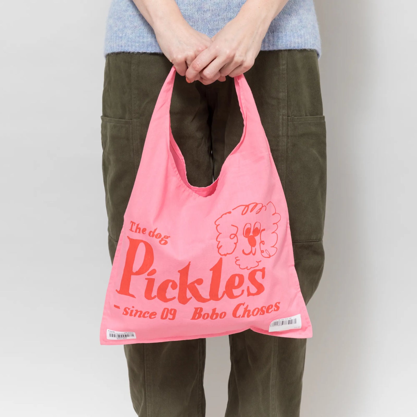 Pickles The Dog Tote Bag - Pink