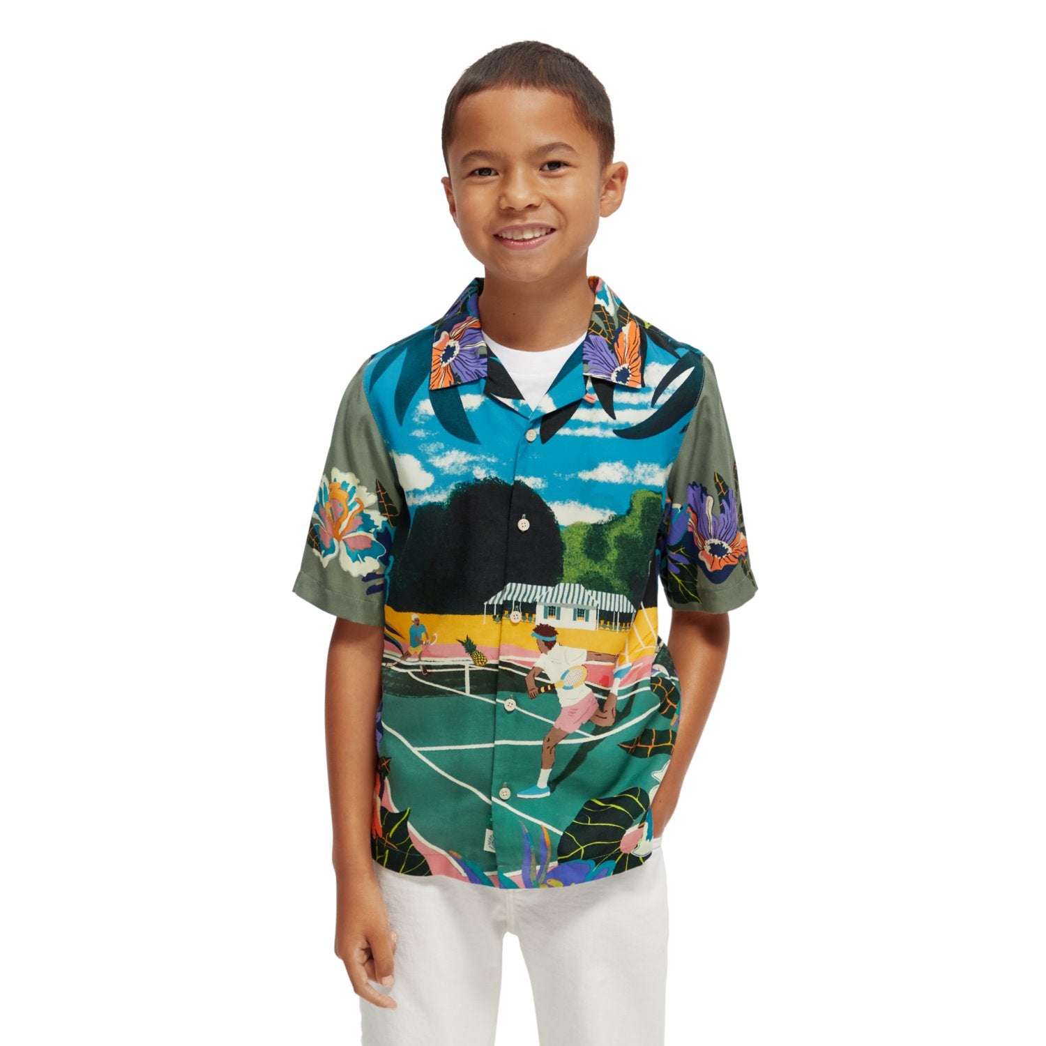 Tennis Placement Print Shirt