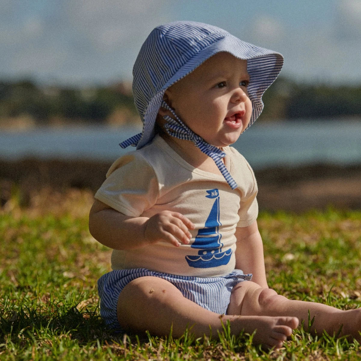 Sunhat - Blue Stripe