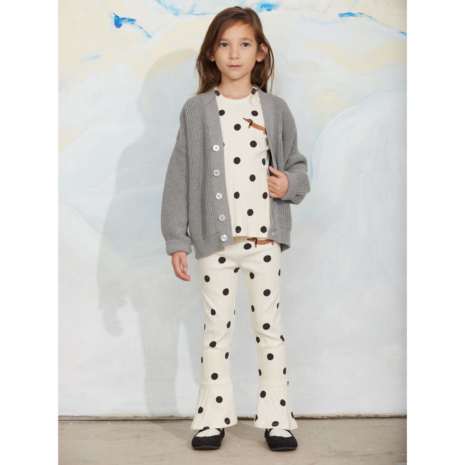 Dots Dog Flared Trousers