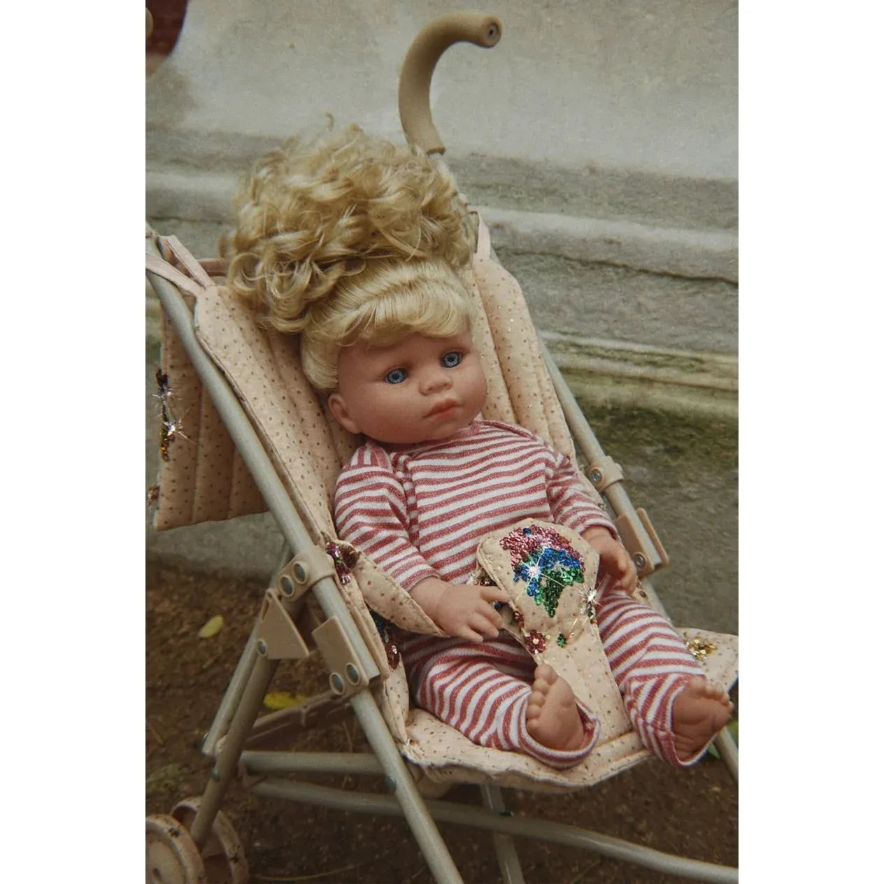 Tulle Doll Stroller - Rainbow Star