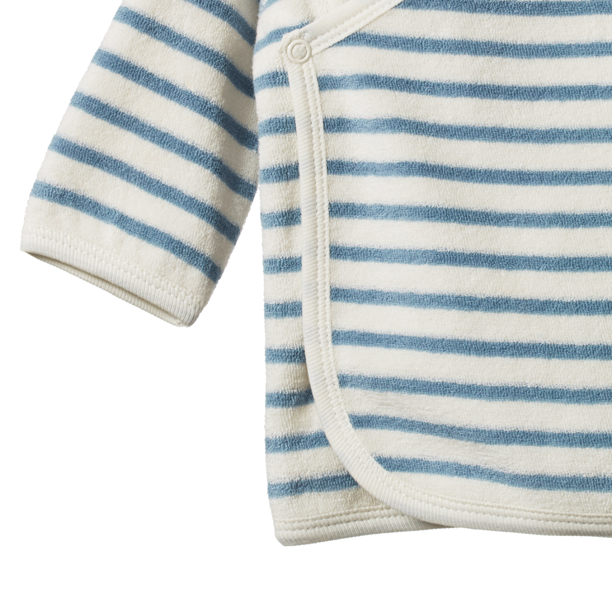 Kimono Jacket Terry - Powder Blue Sailor Stripe