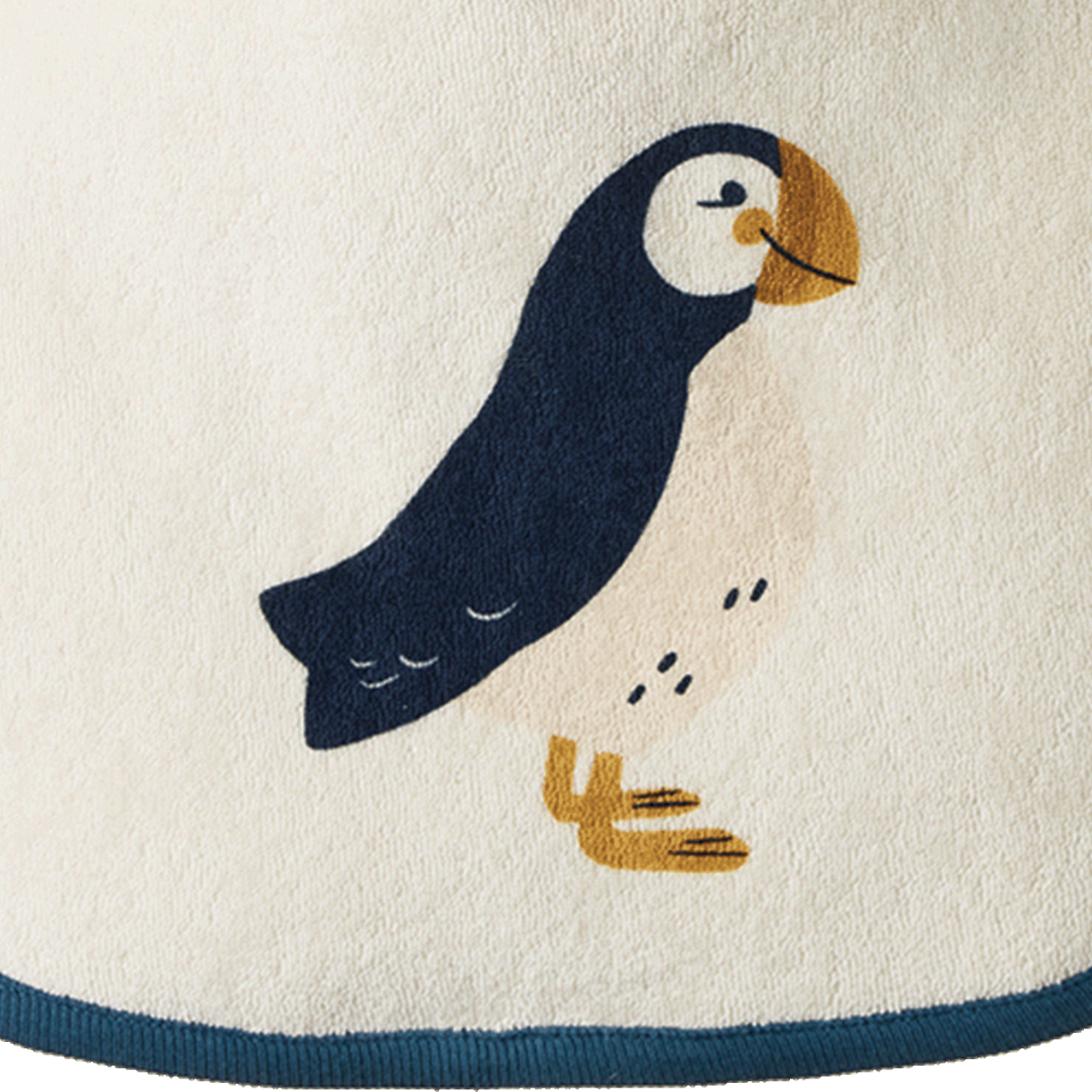 Reversible Bib - Puffin Print